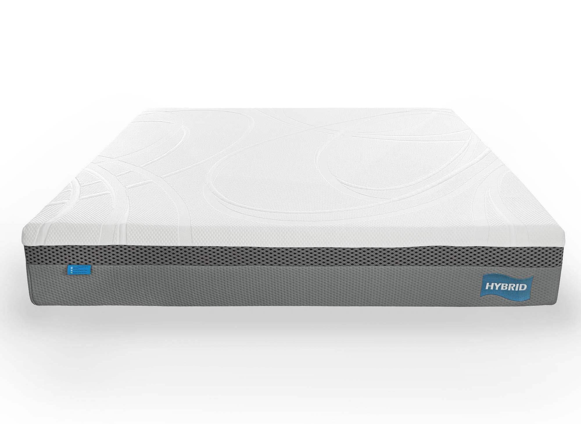 HYBRID-Matratze 140 x 190 cm Taschenfedern und Memory-Schaum, Dicke 26 cm