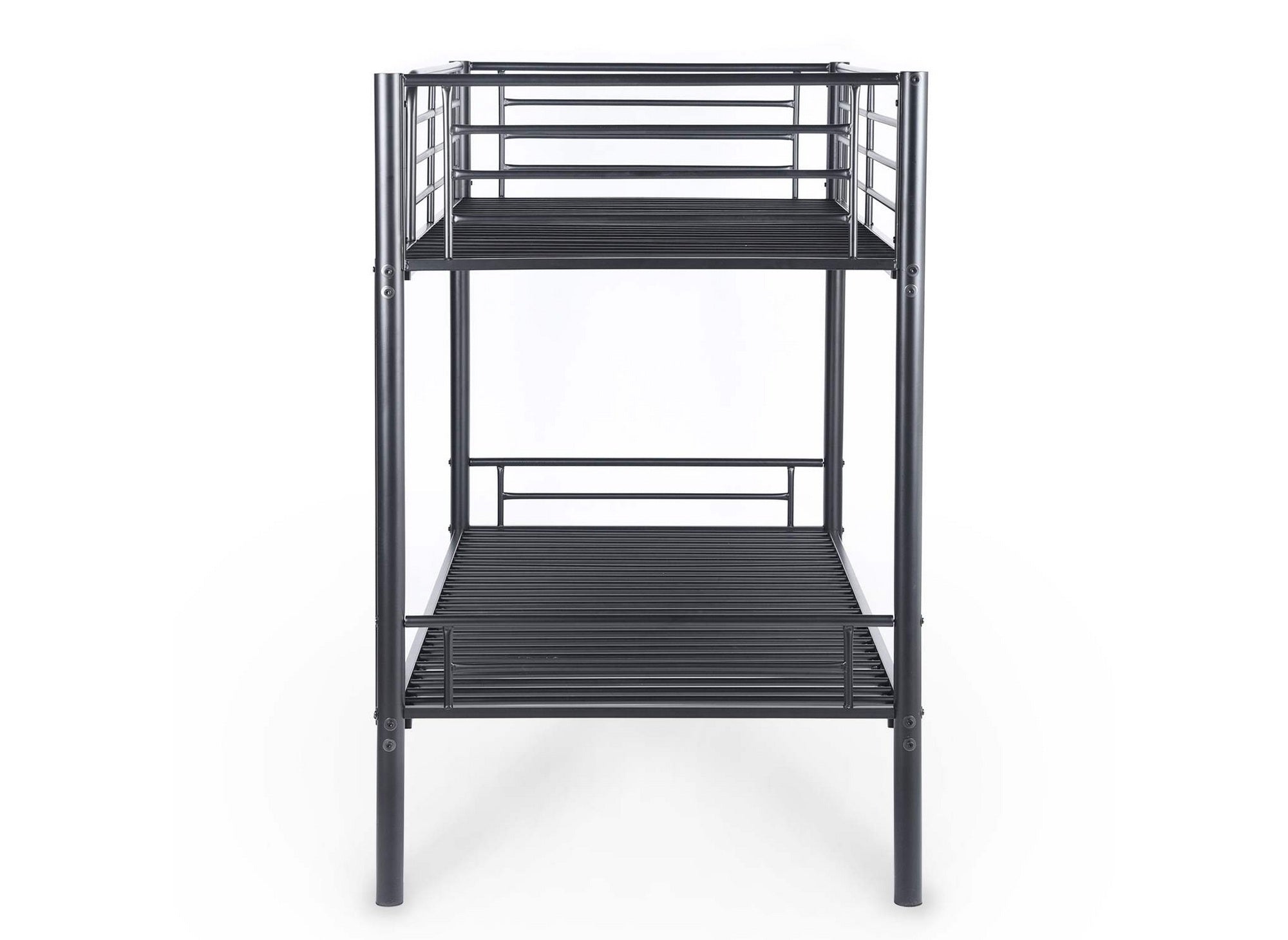 Schwarzes Metall-Etagenbett 90 x 190 cm TWINS + Basis