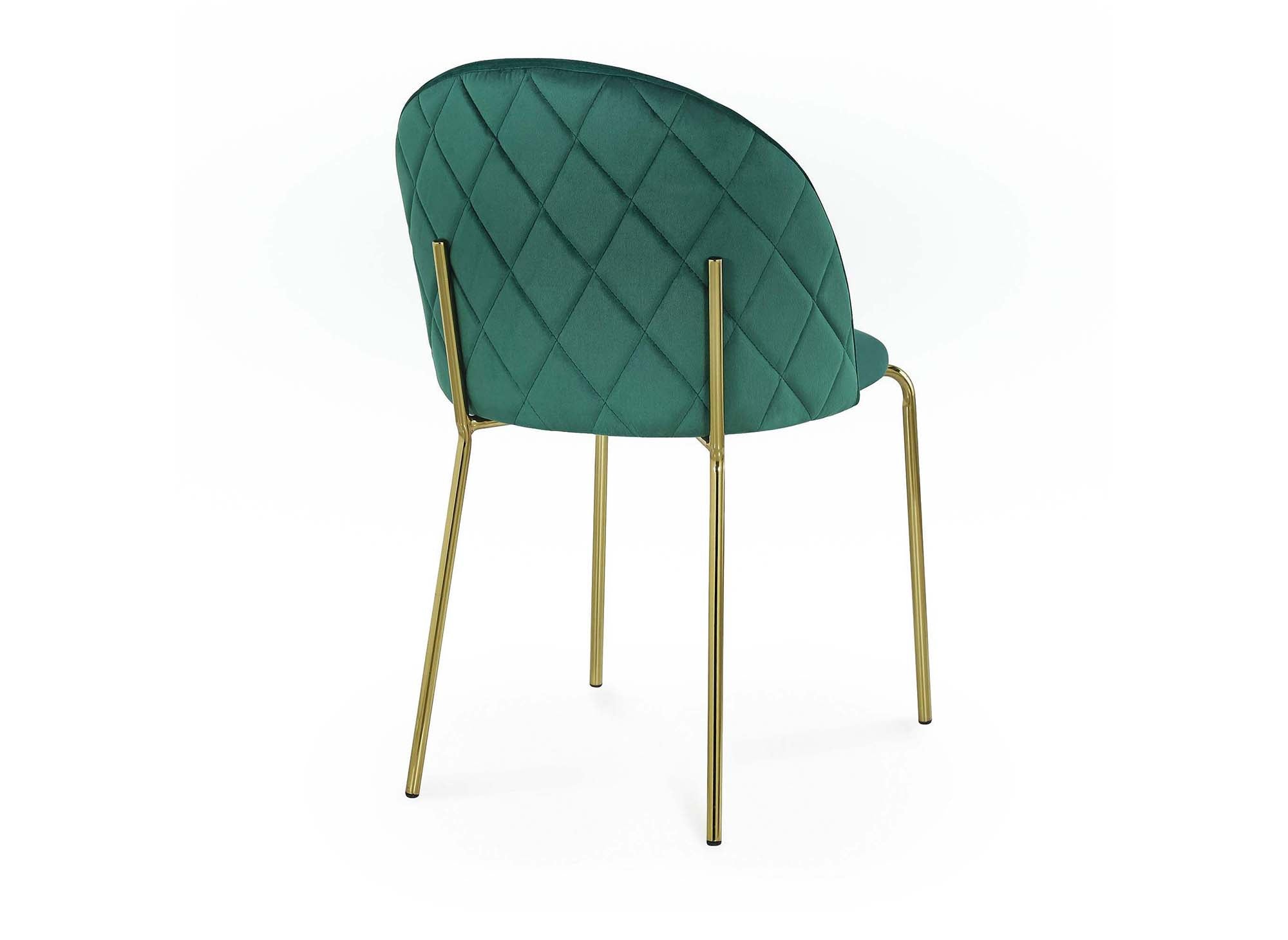 2er-Set KENNETH Designer-Stühle aus grünem Samt