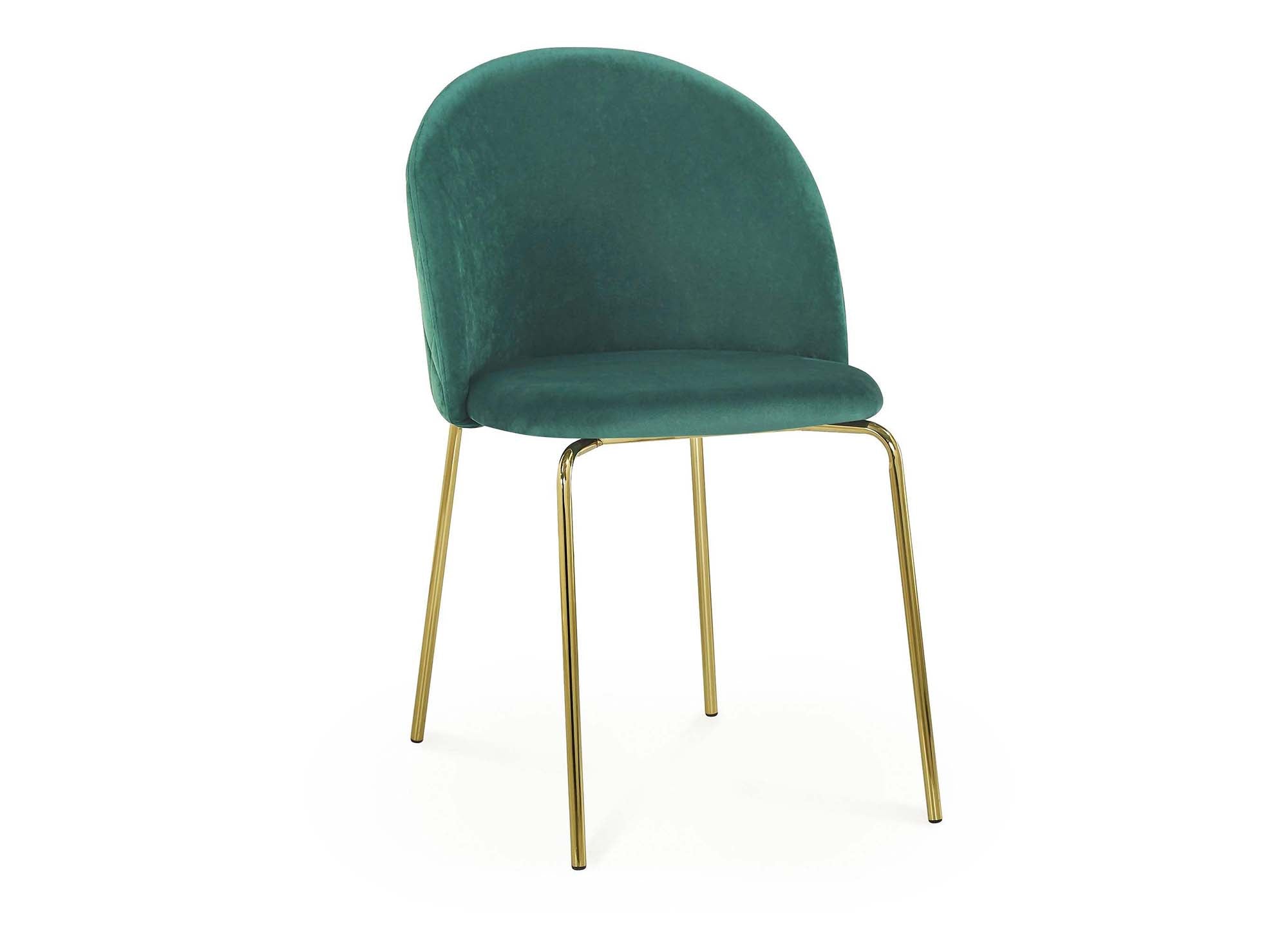 2er-Set KENNETH Designer-Stühle aus grünem Samt