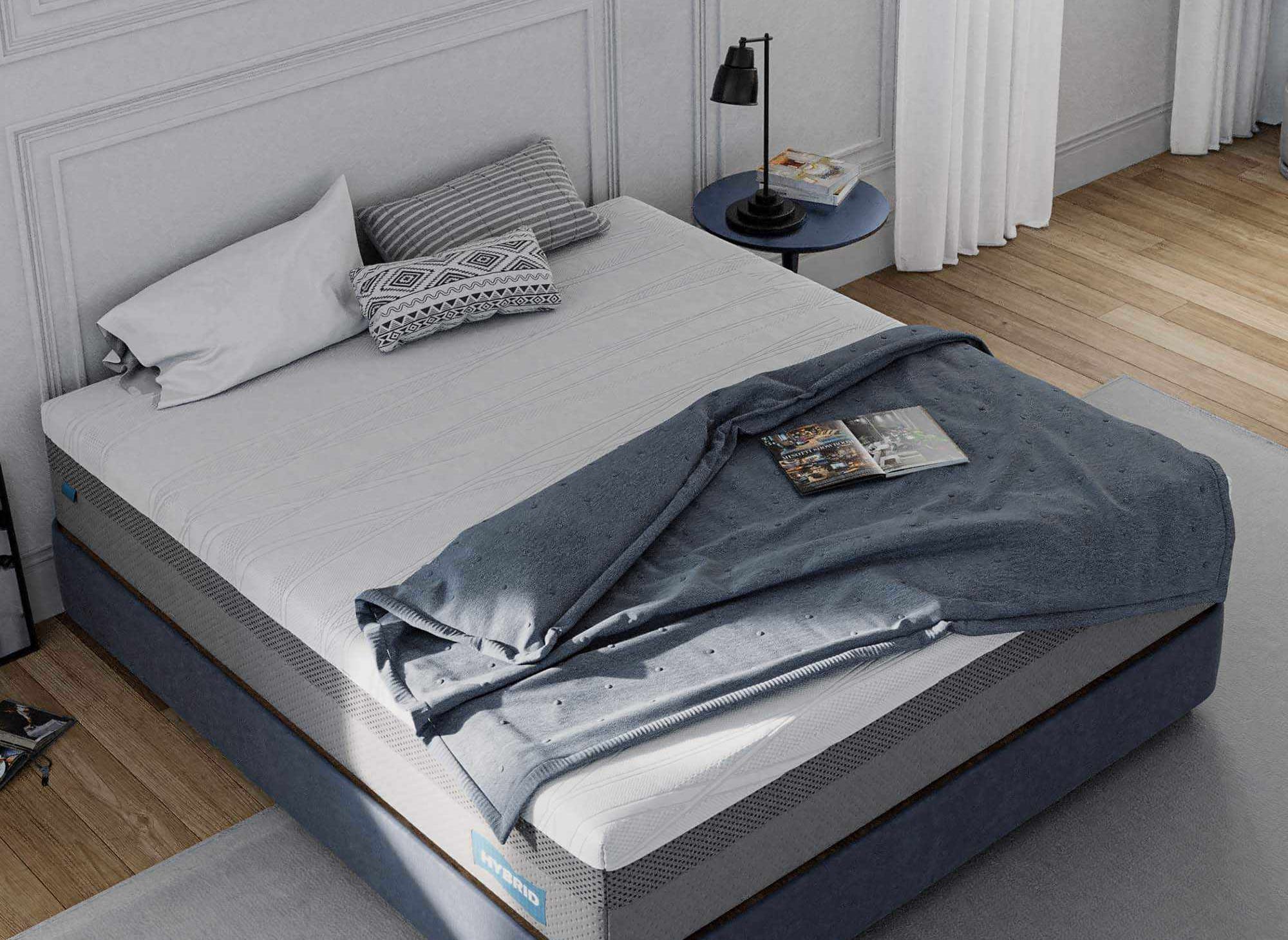 HYBRID-Matratze 140 x 190 cm Taschenfedern und Memory-Schaum, Dicke 26 cm