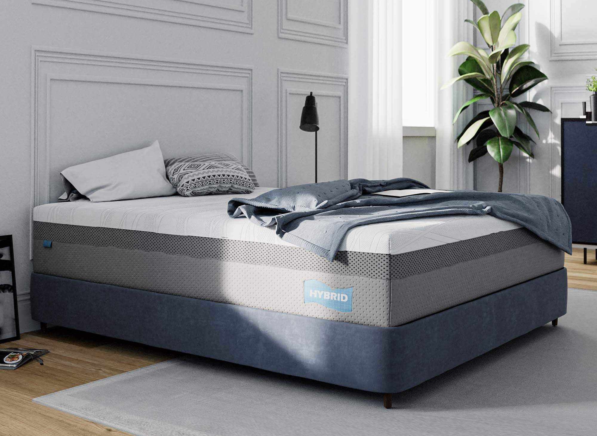 HYBRID-Matratze 140 x 190 cm Taschenfedern und Memory-Schaum, Dicke 26 cm