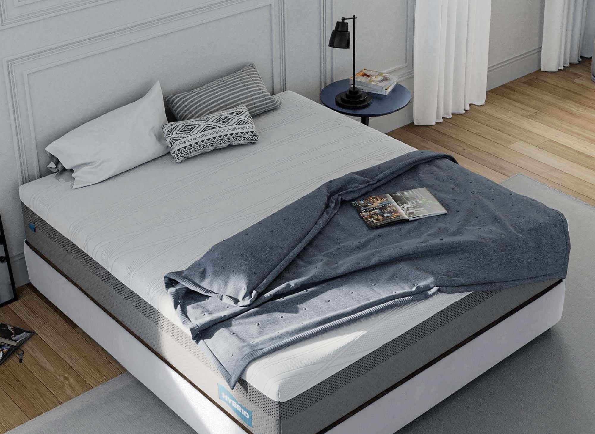 HYBRID-Matratze 140 x 190 cm Taschenfedern und Memory-Schaum, Dicke 26 cm