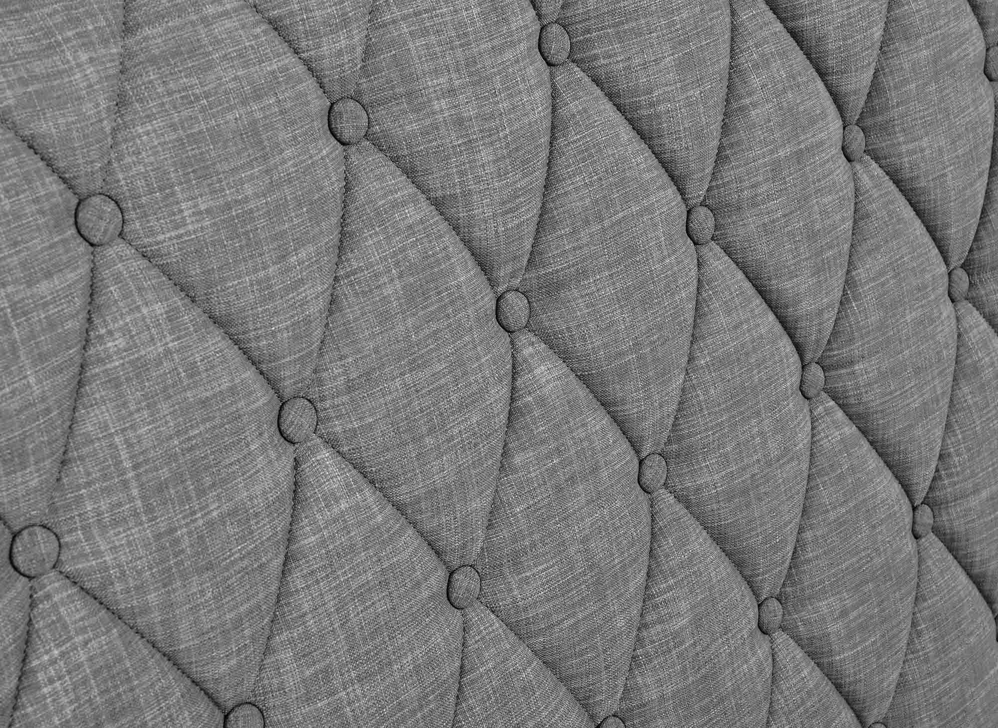 Doppelbett mit 4 Schubladen aus grauem Leinen 140x190 cm LEANDRE