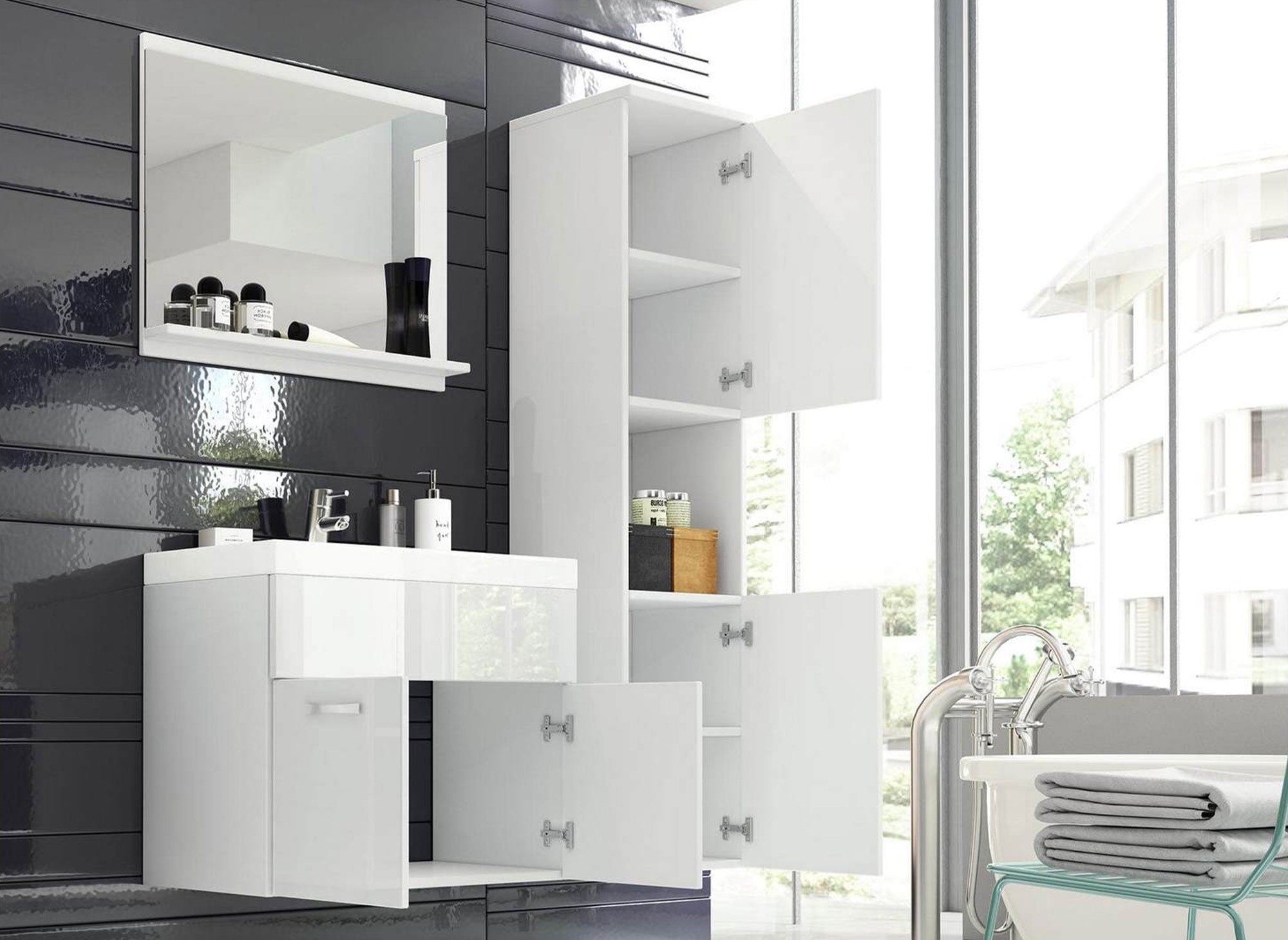 Designer-Hängemöbelset HARMONY - Weiß lackiert