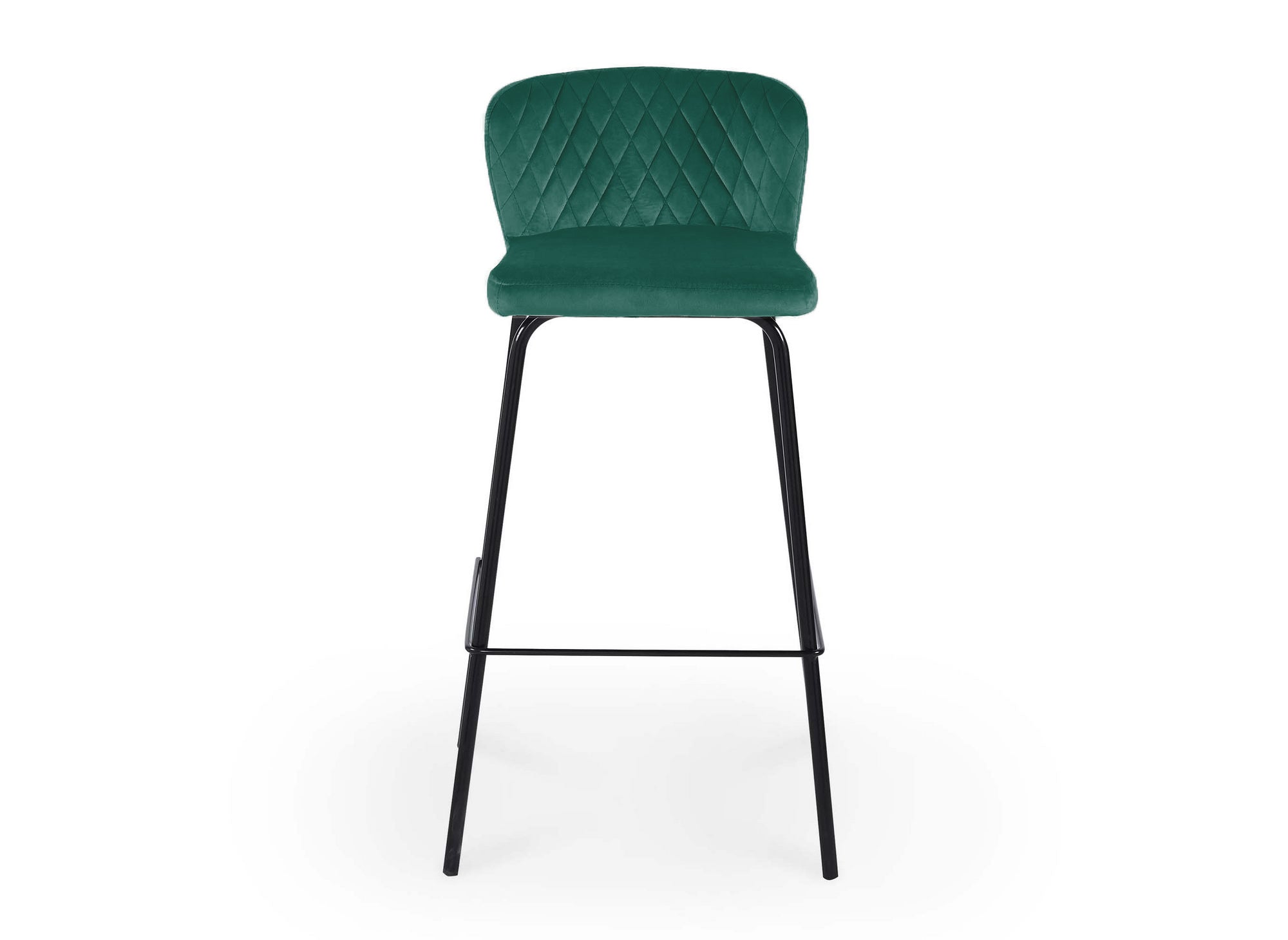 2er Set Designer Barhocker aus grünem Samt BOSCO