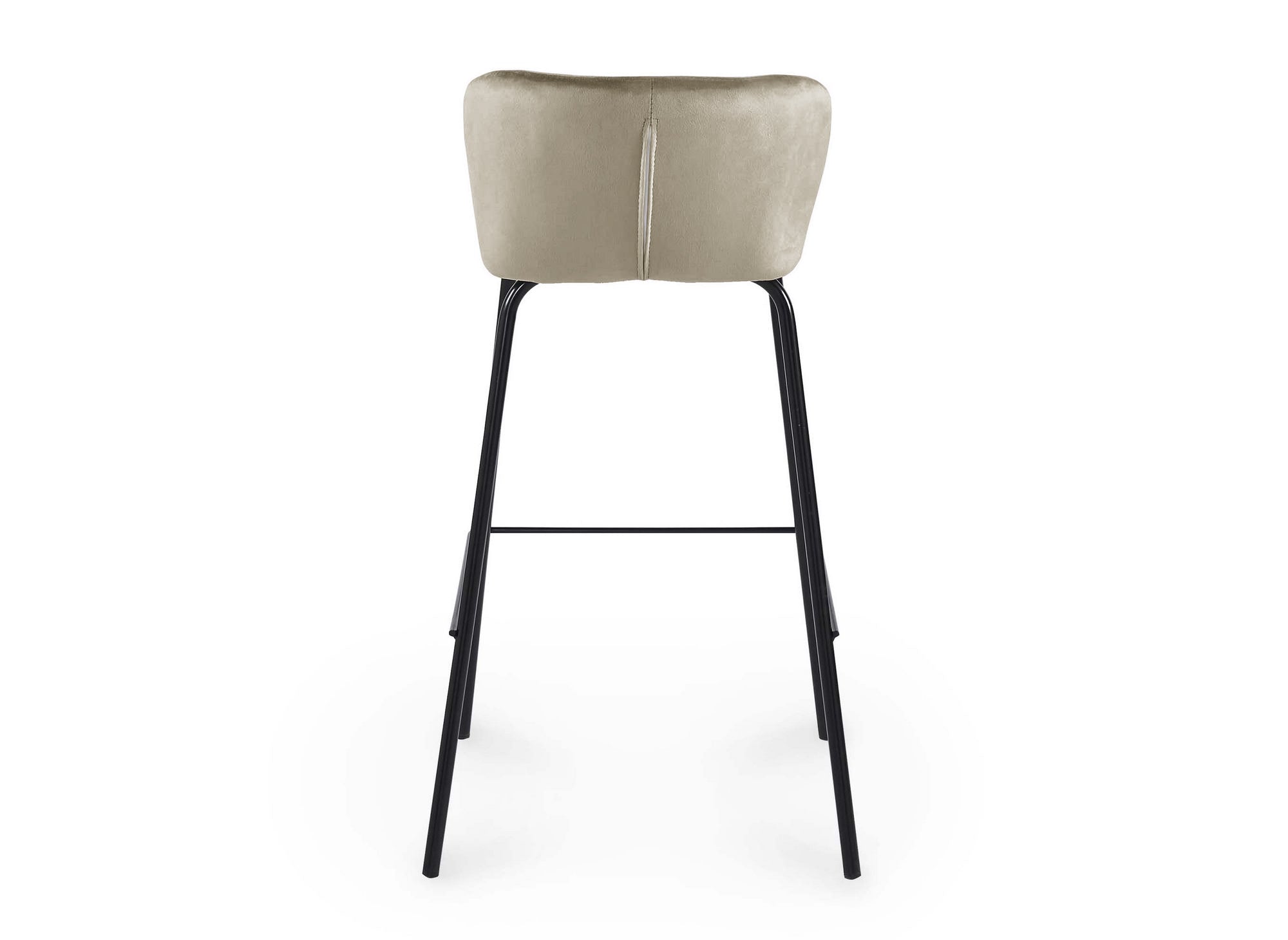 2er Set Designer Barhocker in beigem Samt BOSCO