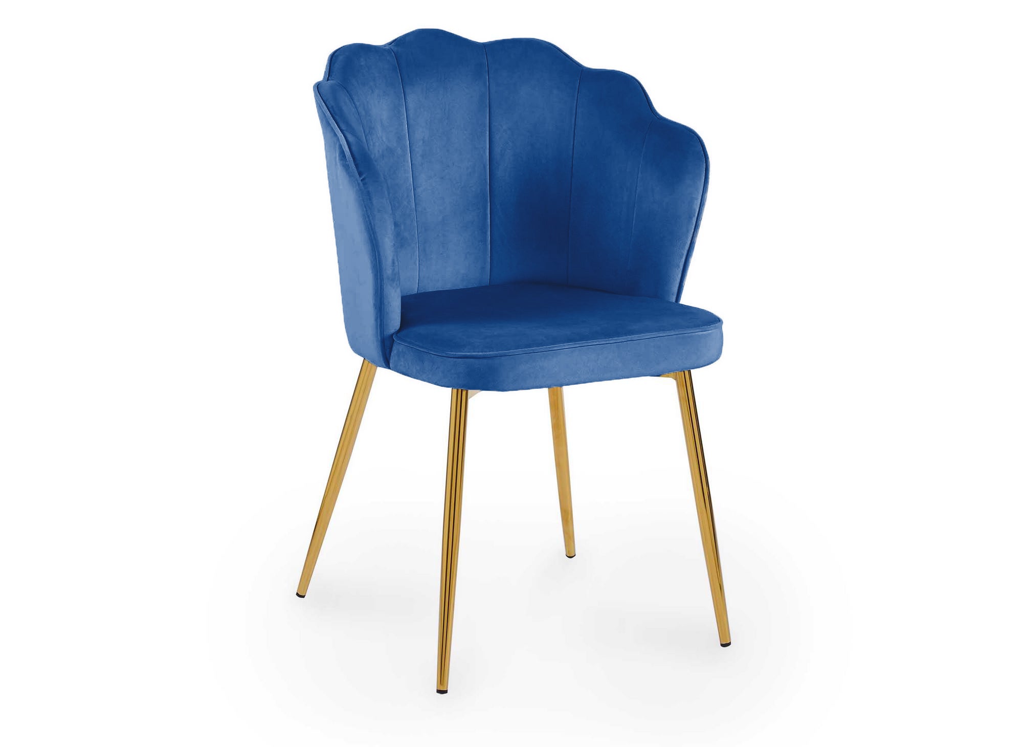 2er-Set Designerstühle aus blauem Samt GARANCE