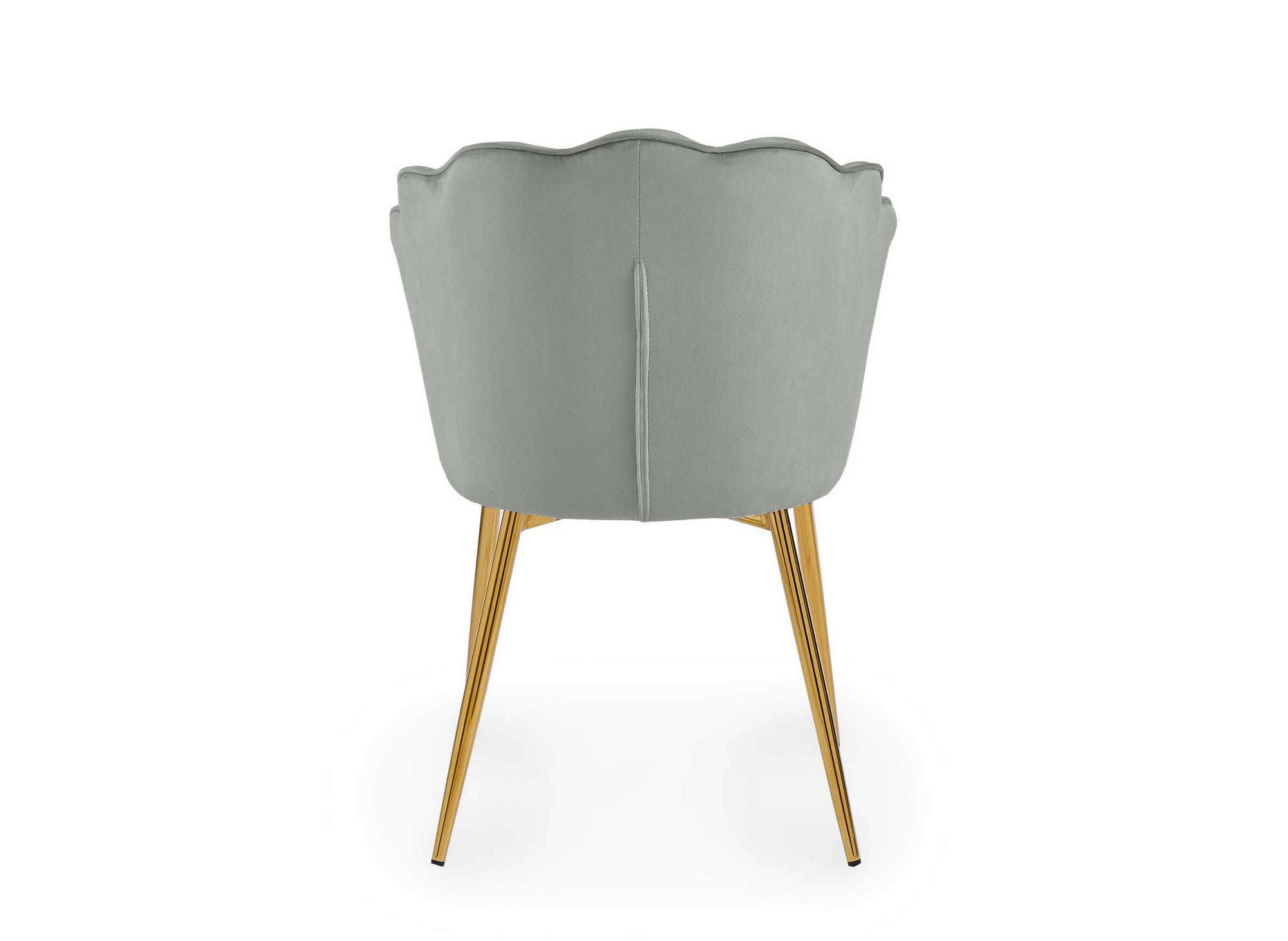 2er-Set Designerstühle aus grauem Samt GARANCE