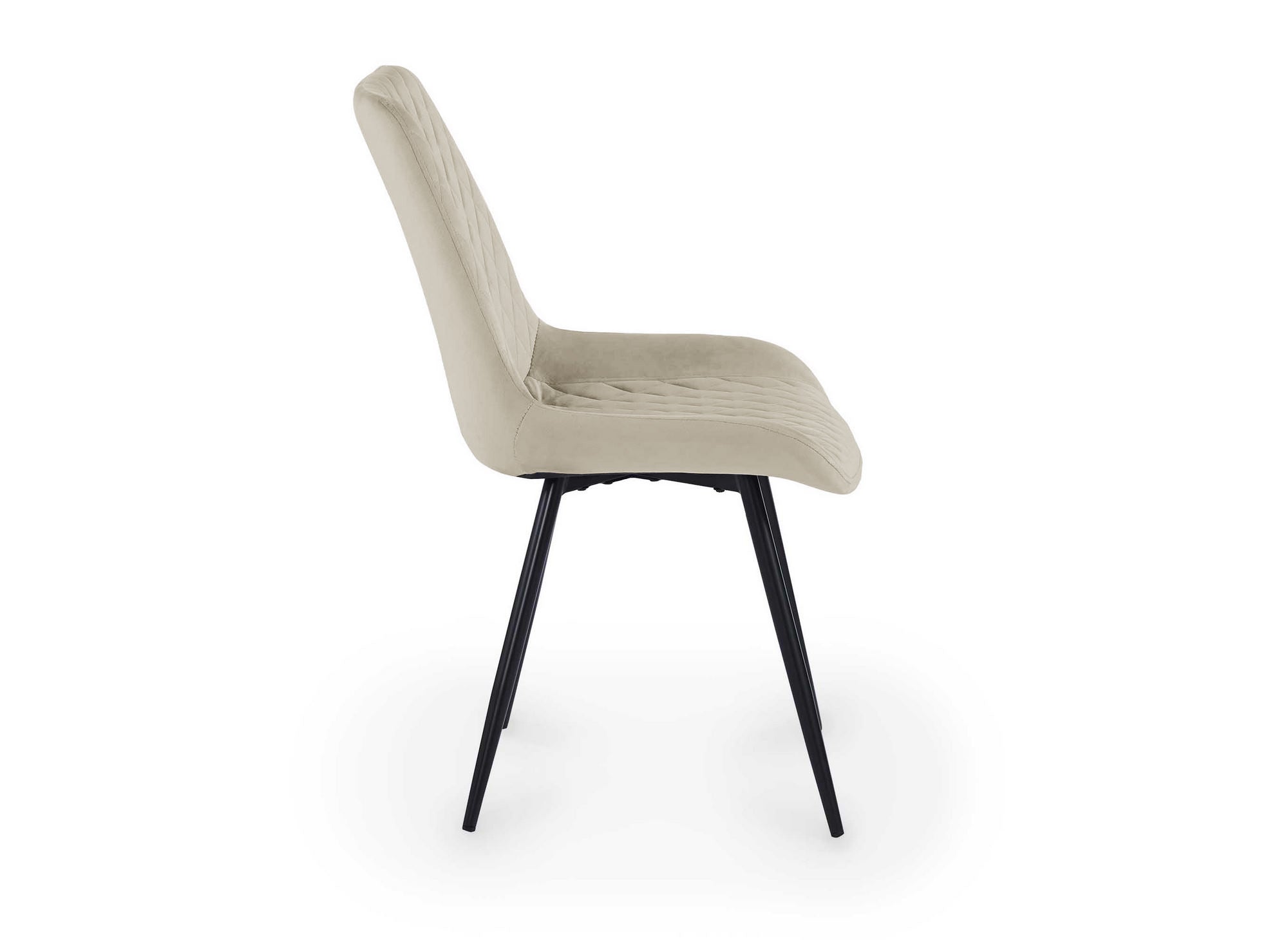 2er-Set Designer-Stühle YOLA aus beigem Samt