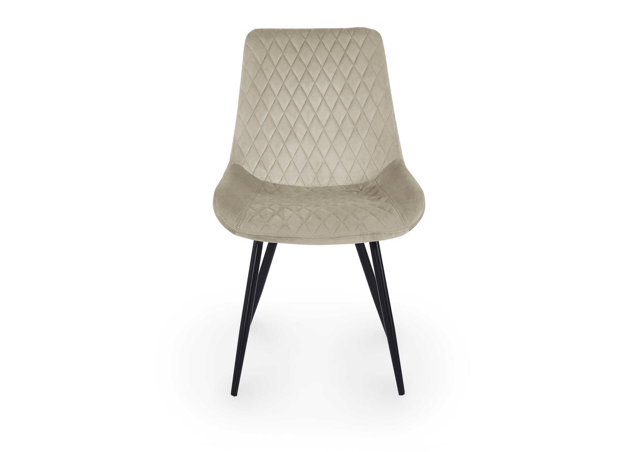2er-Set Designer-Stühle YOLA aus beigem Samt