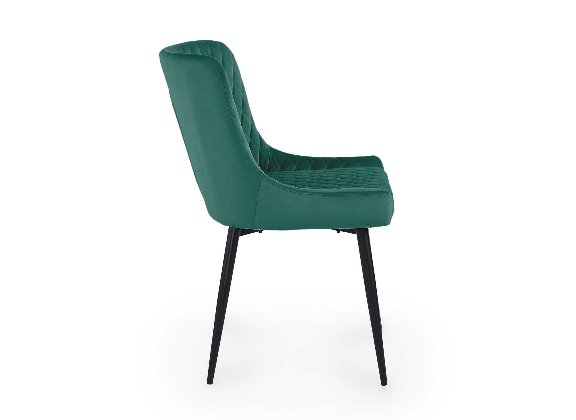 2er-Set Designer-Stühle JENNY aus grünem Samt
