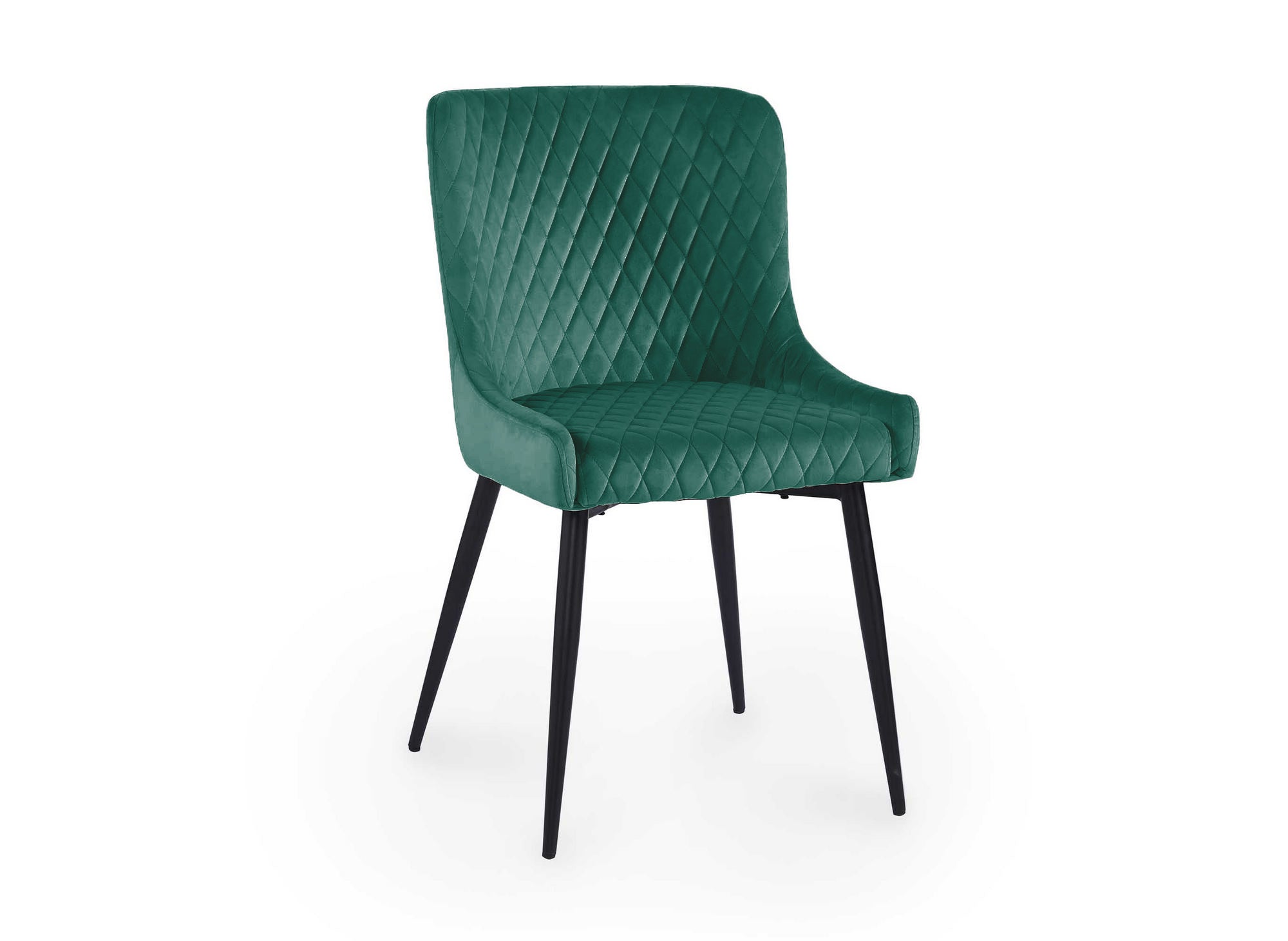 2er-Set Designer-Stühle JENNY aus grünem Samt