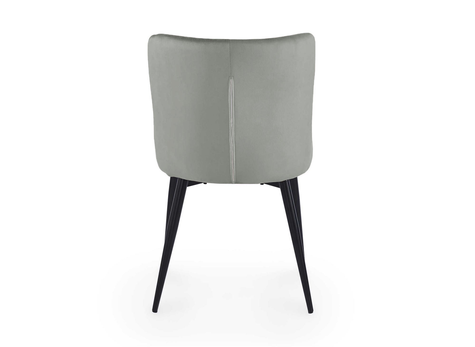 2er-Set Designer-Stühle JENNY aus grauem Samt