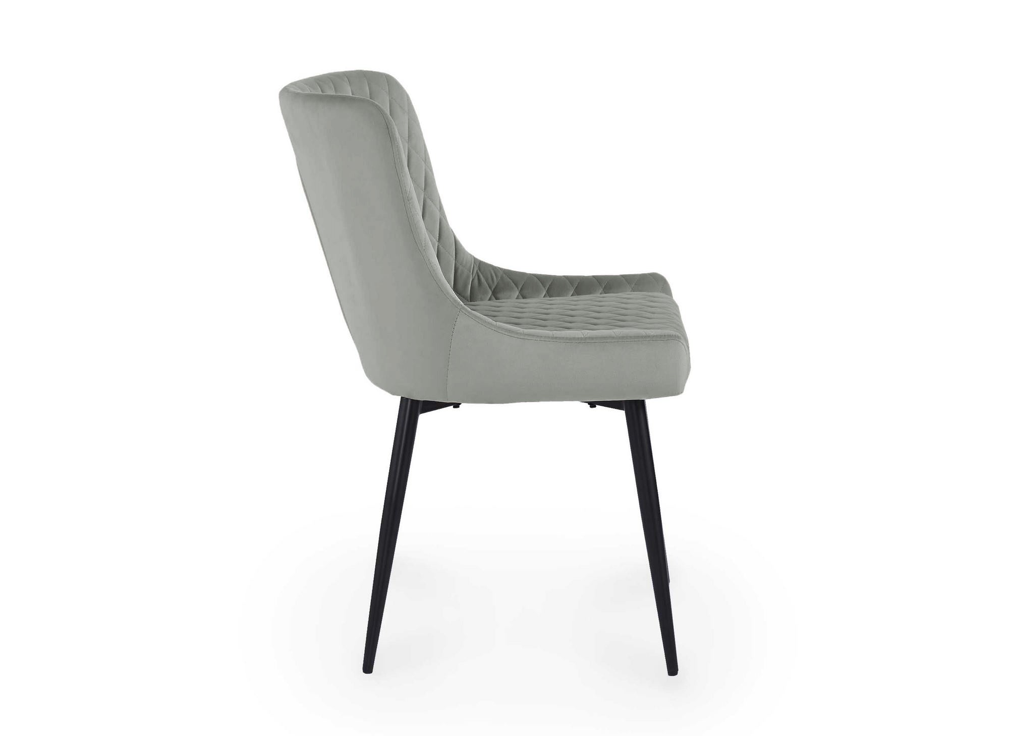 2er-Set Designer-Stühle JENNY aus grauem Samt