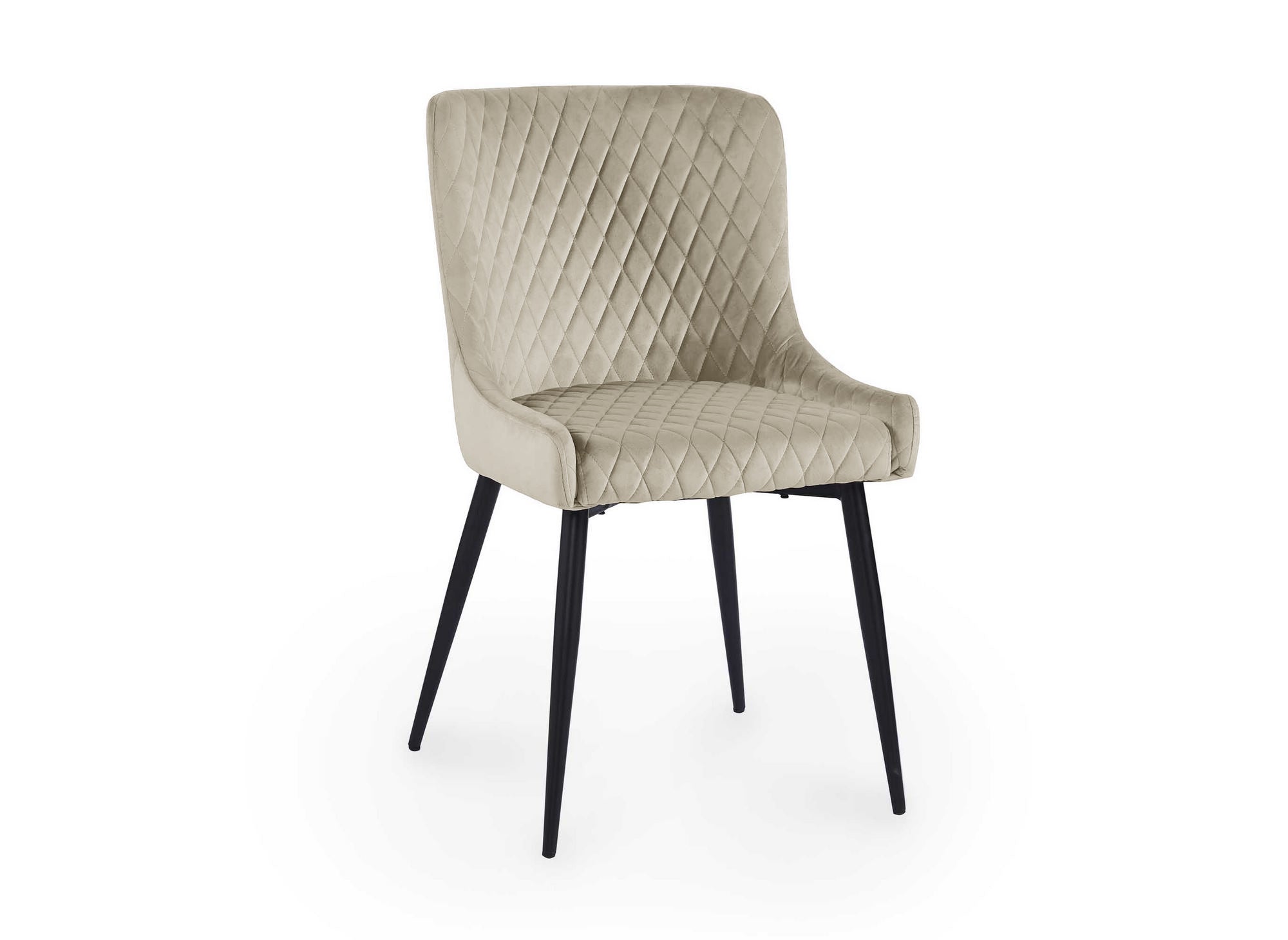 2er-Set Designer-Stühle JENNY aus beigem Samt