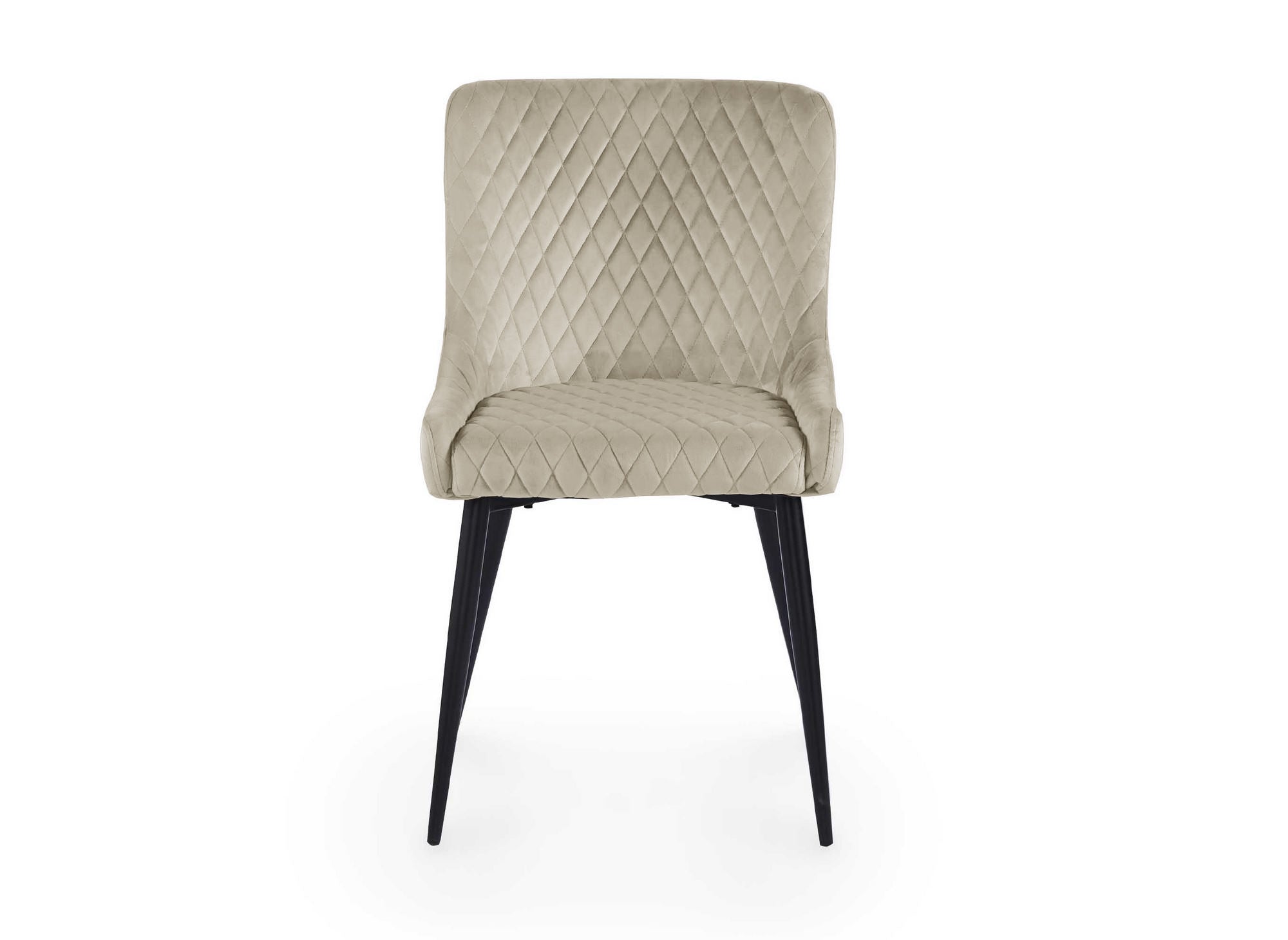 2er-Set Designer-Stühle JENNY aus beigem Samt