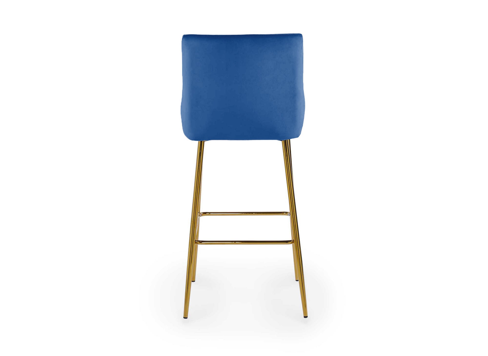 2er-Set LALYA Designer-Barhocker aus blauem Samt