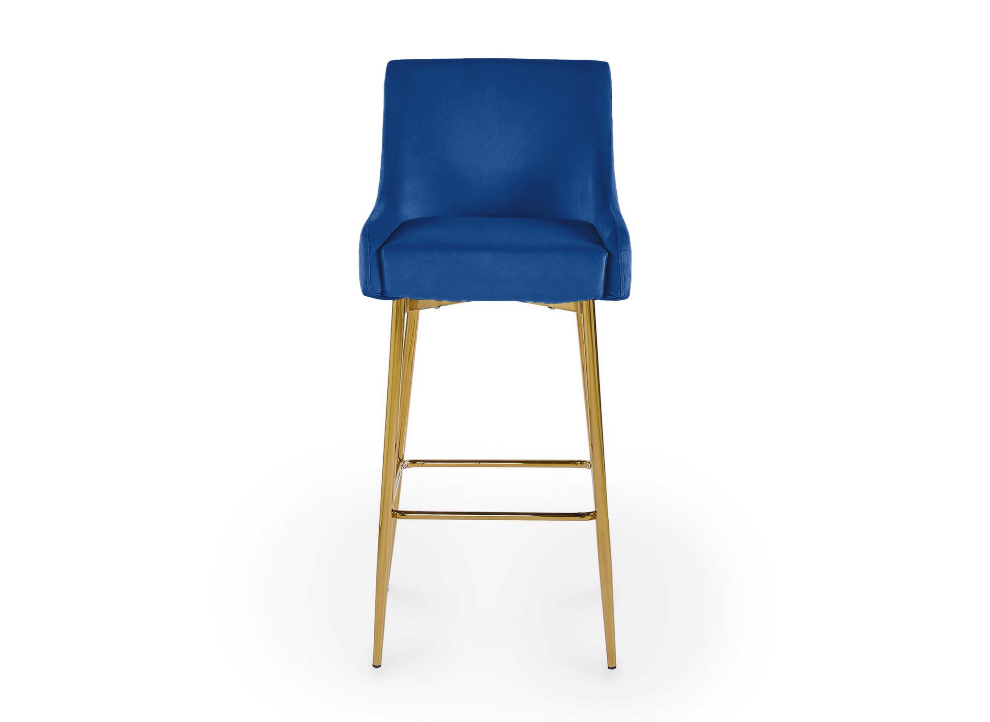 2er-Set LALYA Designer-Barhocker aus blauem Samt