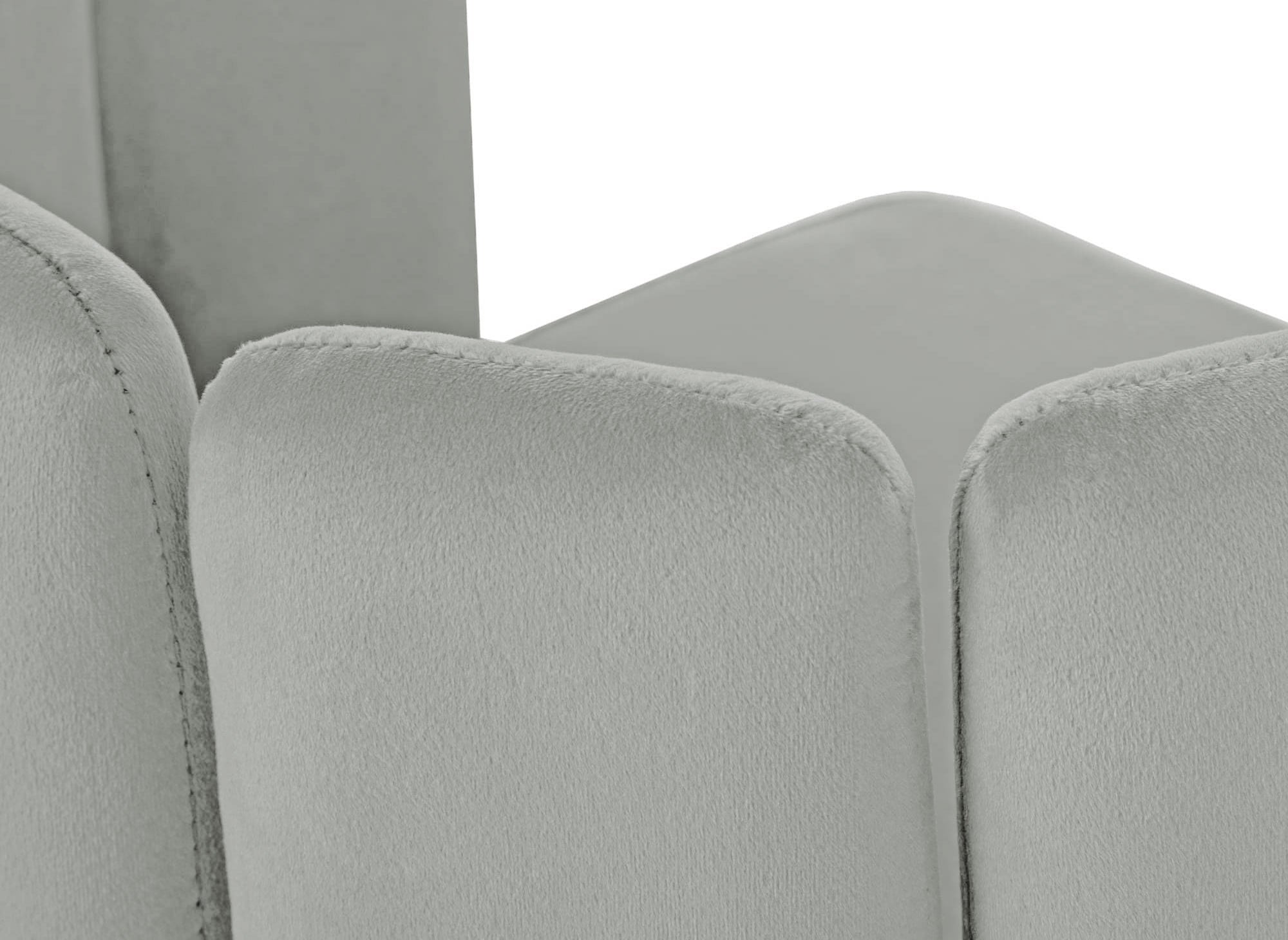 2er-Set Designer-Barhocker DEBBY aus grauem Samt