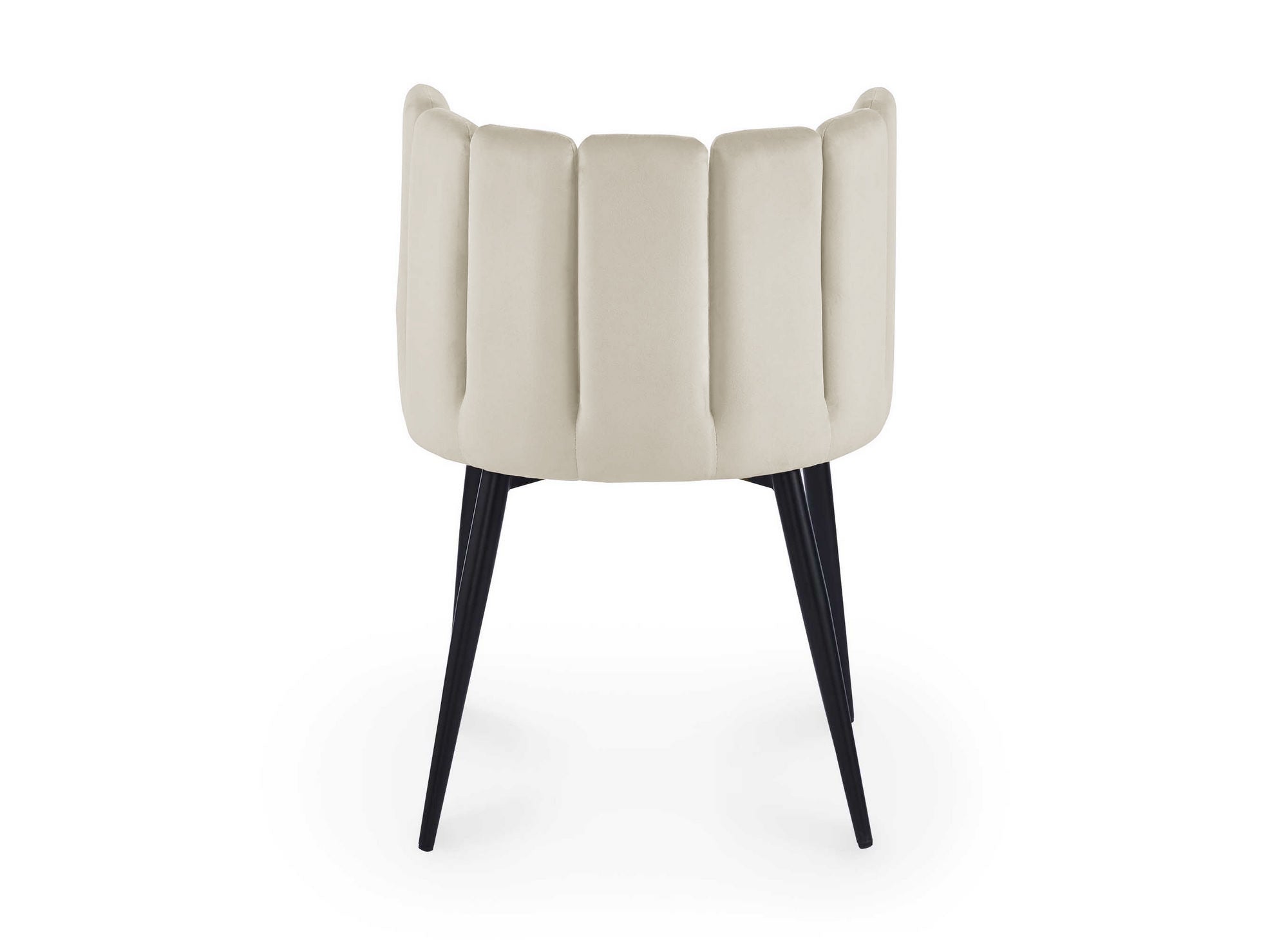 2er-Set Designer-Stühle DEBBY aus beigem Samt