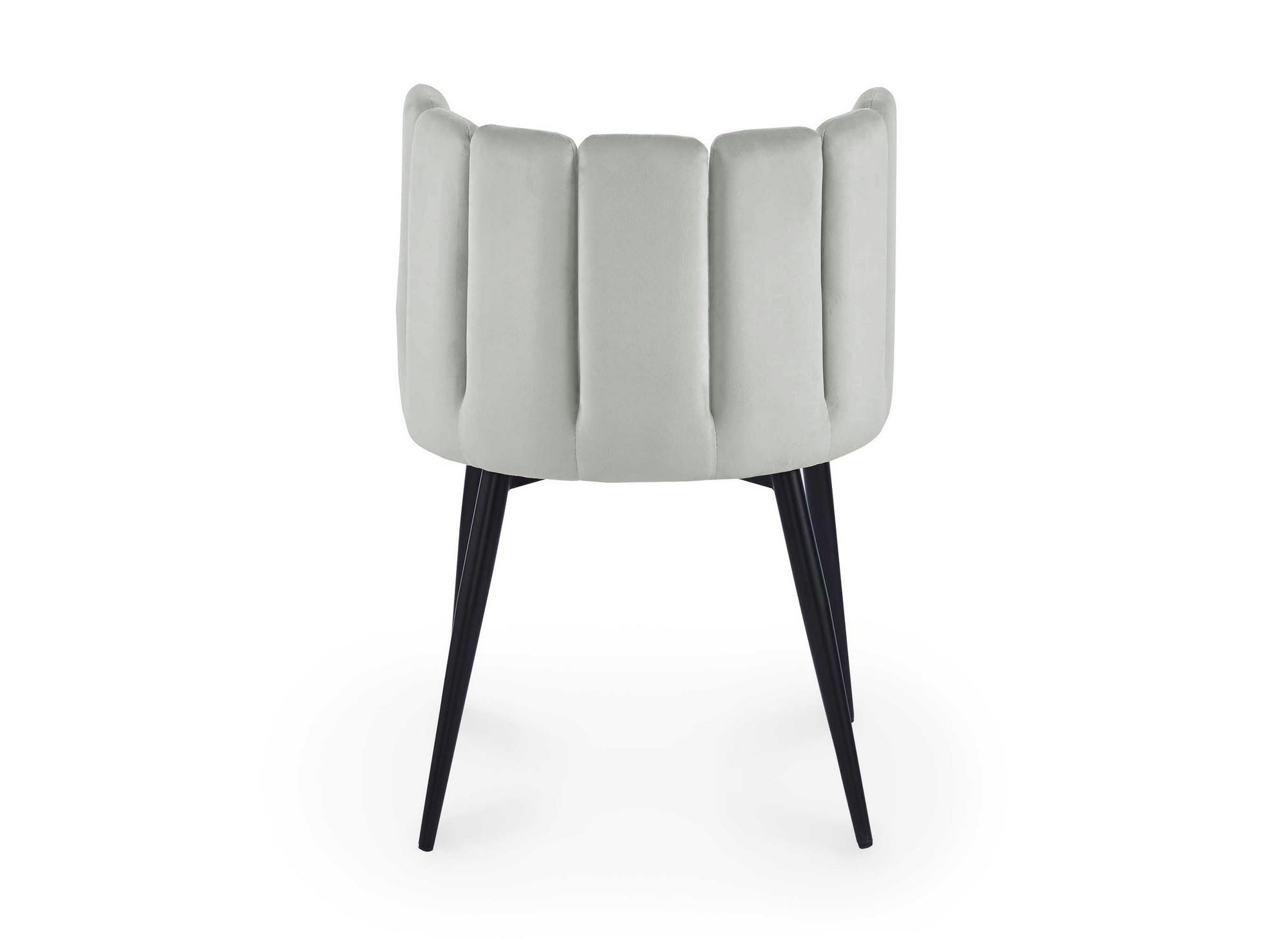 2er-Set Designerstühle DEBBY aus grauem Samt