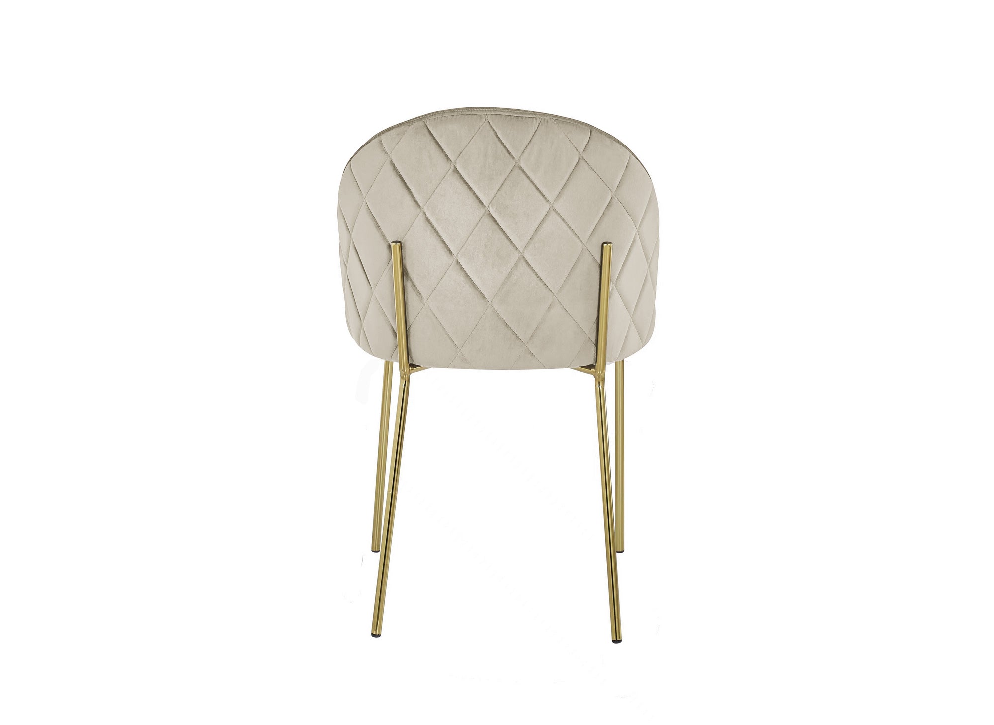 2er-Set Designer-Stühle KENNETH aus beigem Samt
