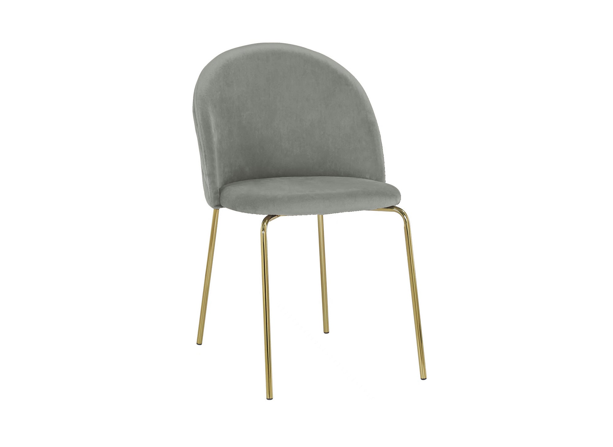 2er-Set KENNETH Designer-Stühle aus grauem Samt