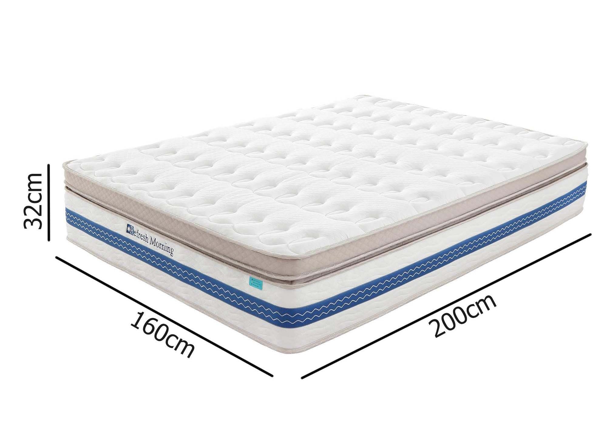 REFRESH Hybridmatratze 160 x 200 cm Taschenfedern und Memory Foam, 32 cm dick