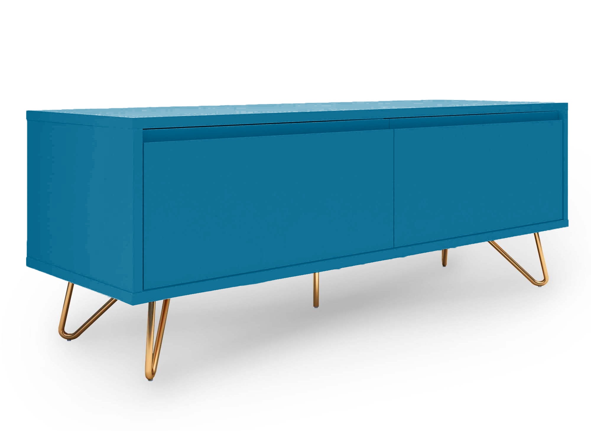 DARINA entenblauer TV-Schrank mit 1 Schublade und 1 Tür