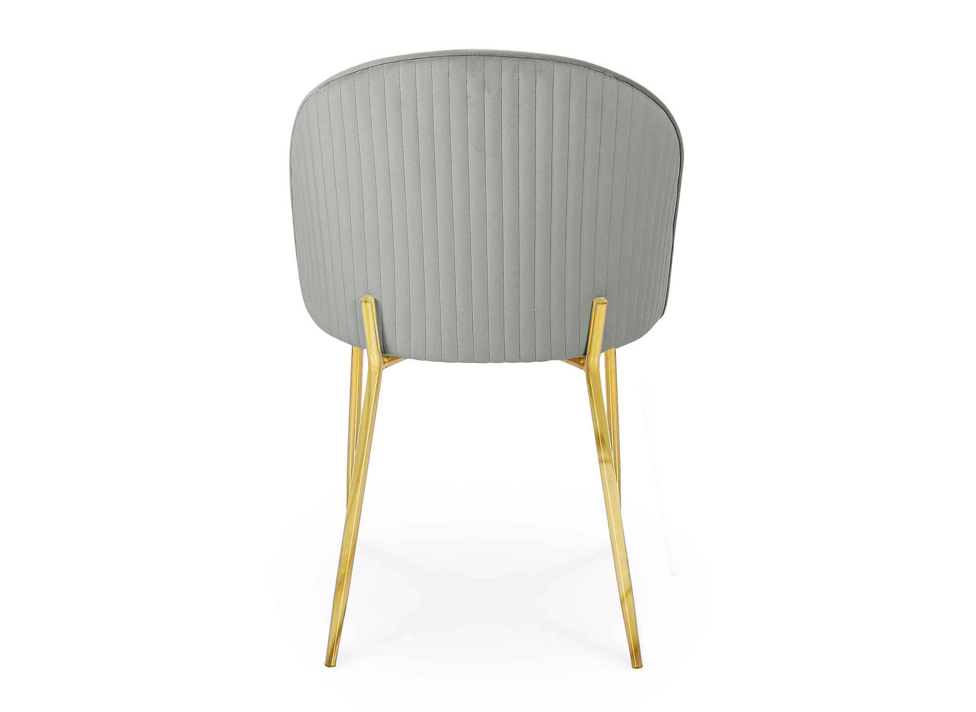 2er-Set Designerstühle aus grauem Samt ARABEL