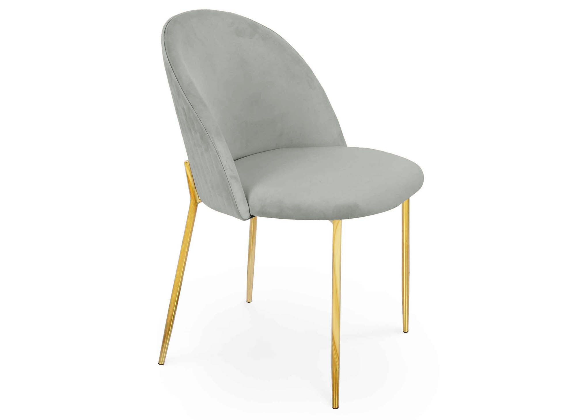 2er-Set Designerstühle aus grauem Samt ARABEL