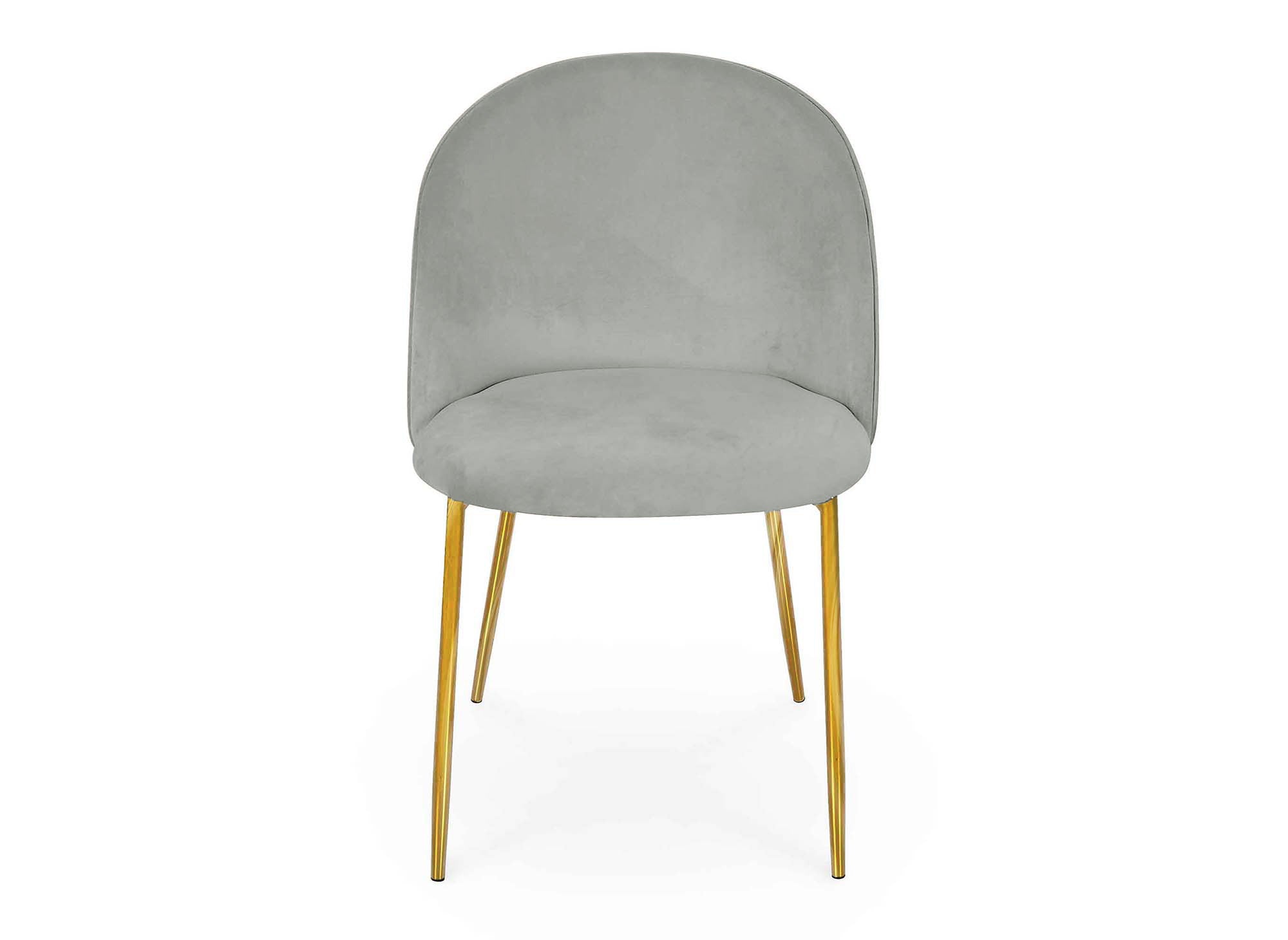 2er-Set Designerstühle aus grauem Samt ARABEL