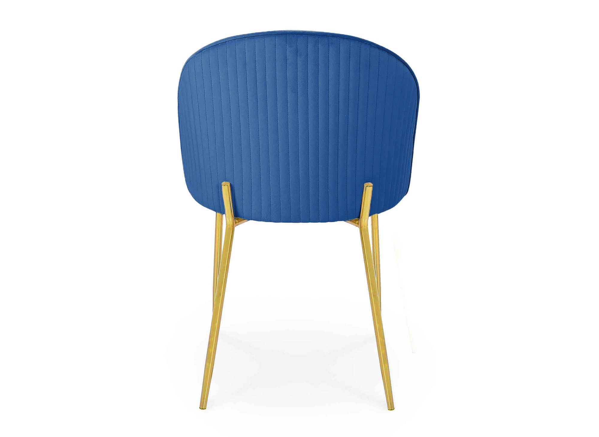2er-Set Designerstühle aus blauem Samt ARABEL