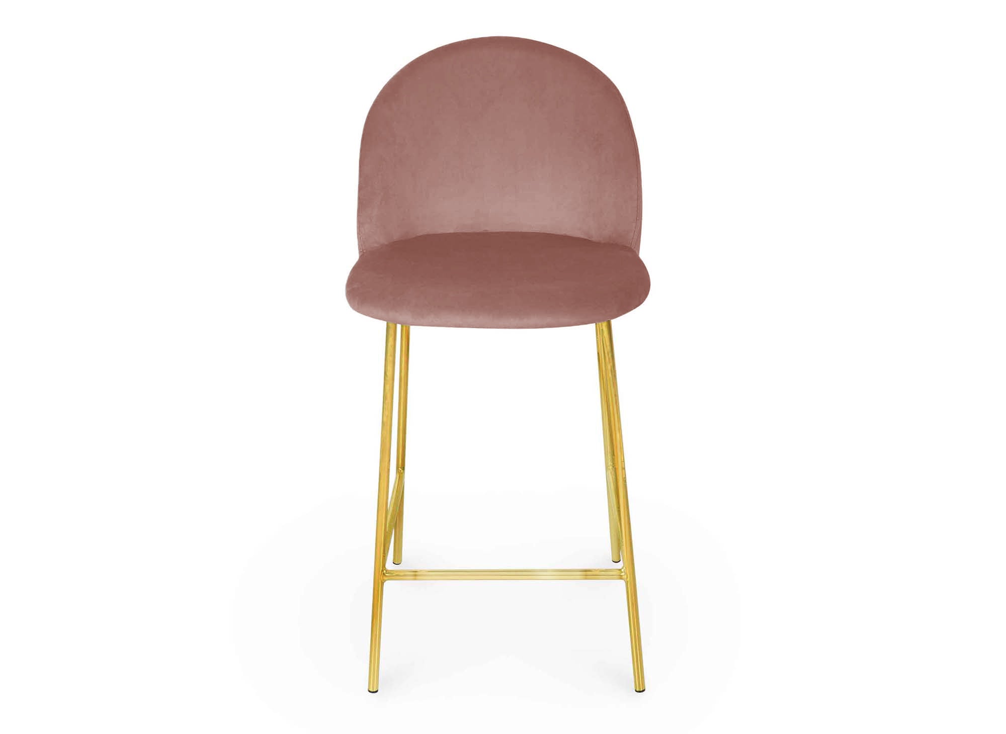 2er-Set Designer-Barhocker aus rosa Samt ARABEL