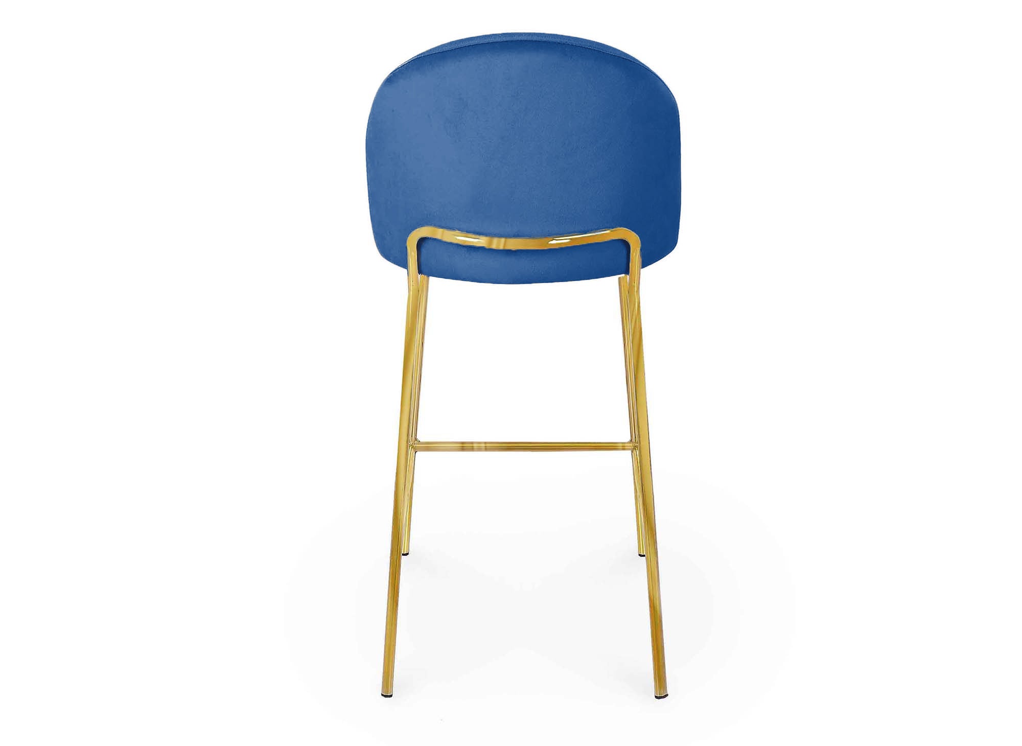 2er-Set Designer-Barhocker aus blauem Samt ARABEL