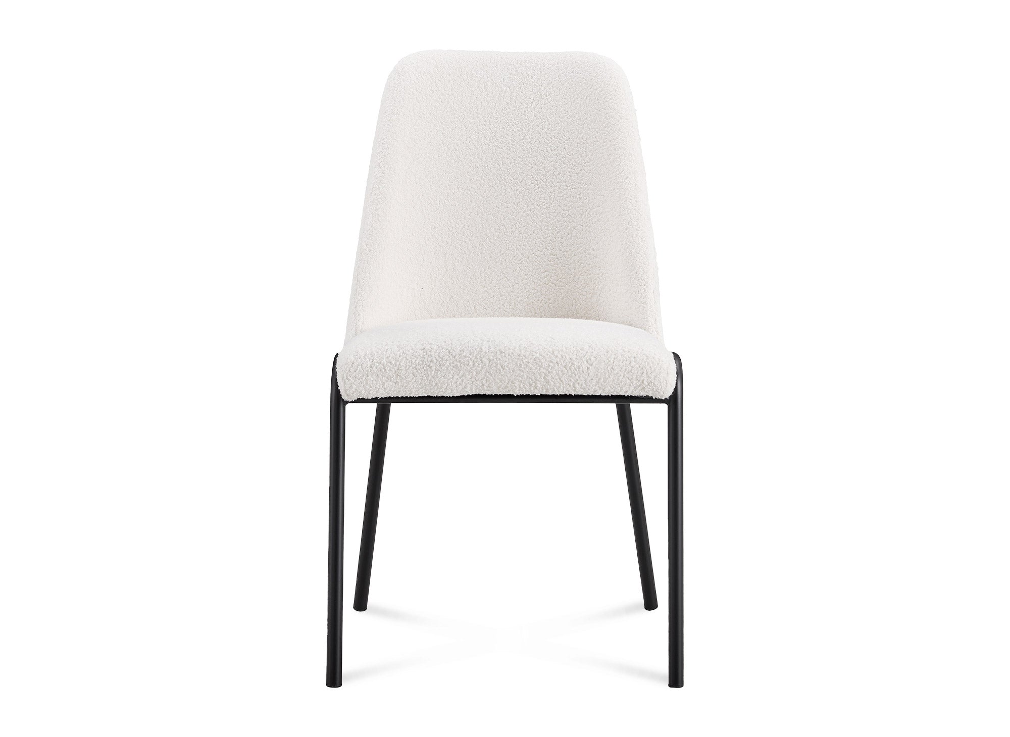 2er-Set Stühle in weißer Schaffelloptik APRIL