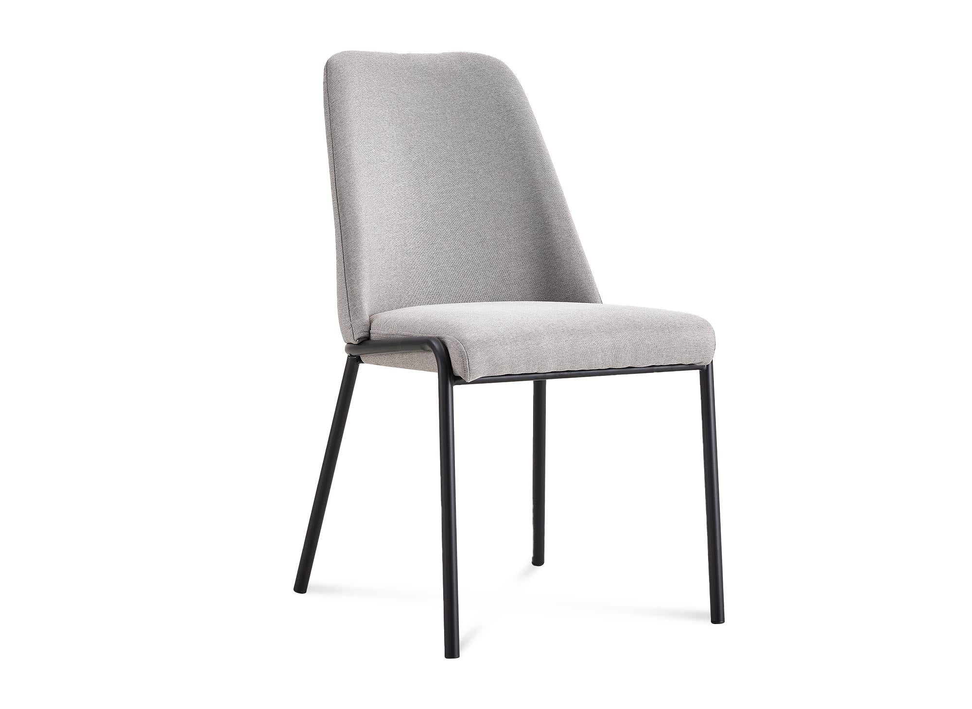2er-Set Stühle aus grauem Stoff APRIL