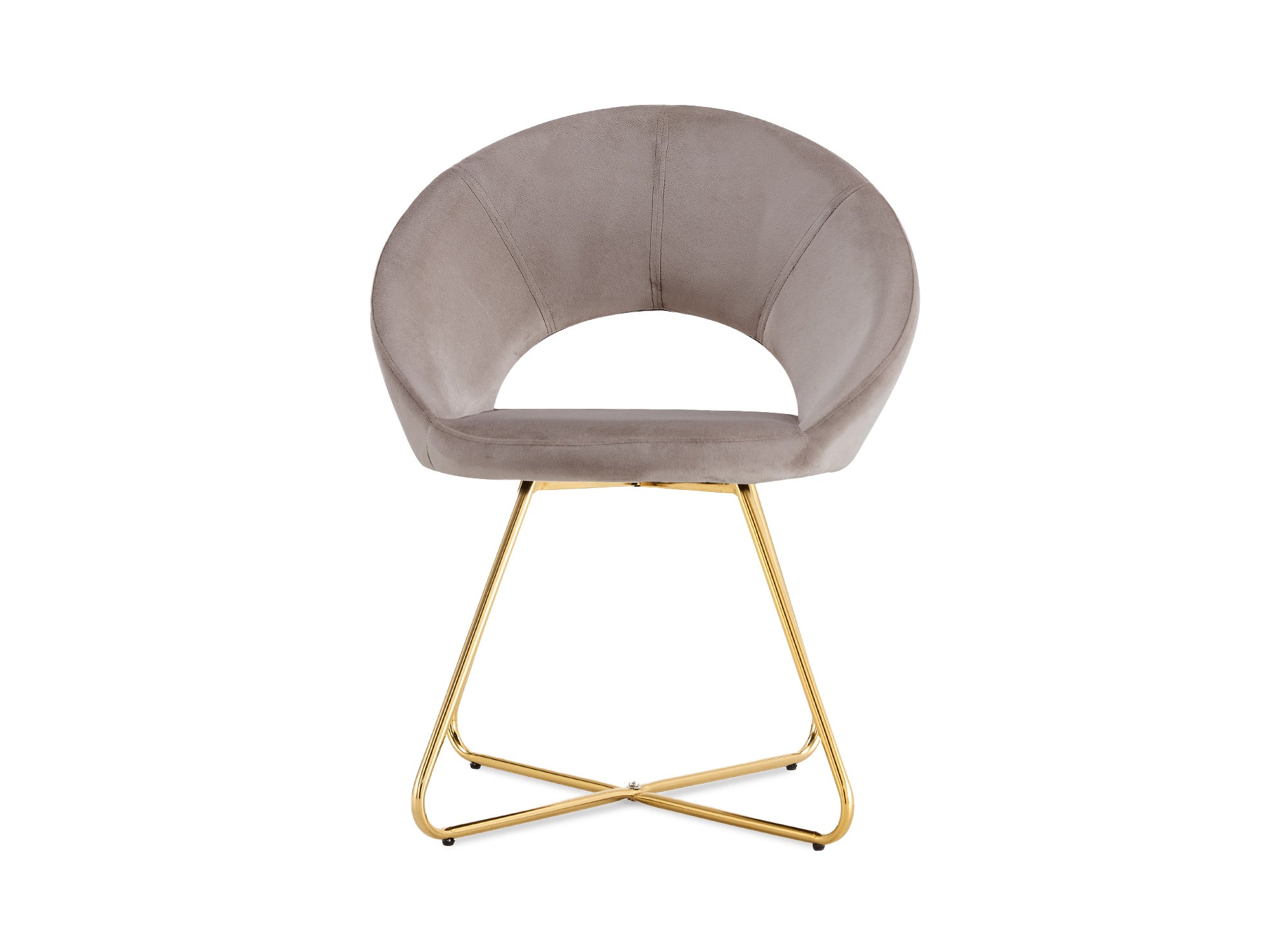 2er-Set Designer-Stühle PETRA aus beigem Samt