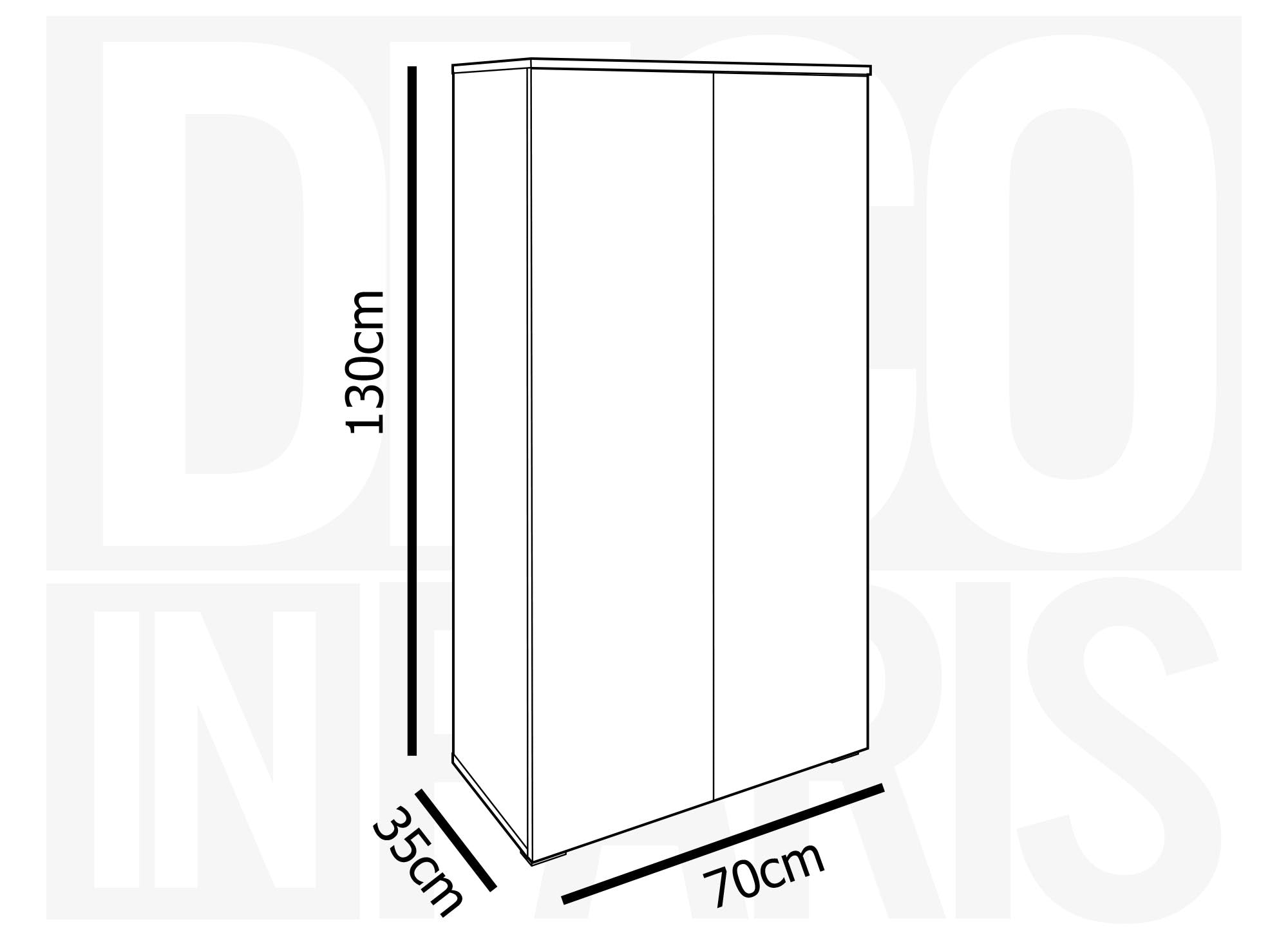 BAKI schwarzer Schuhschrank mit 2 Türen und 6 Schubladen