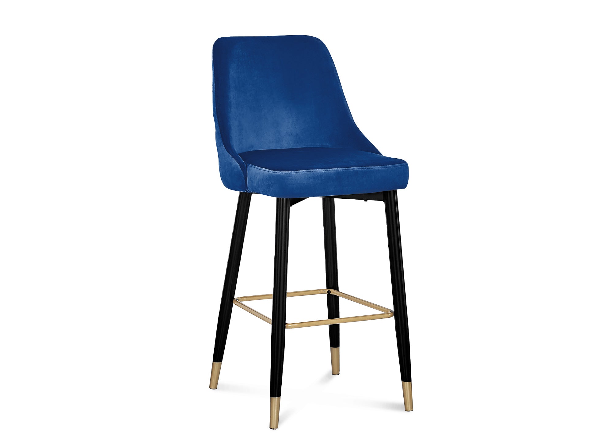 2er-Set DORINA Barhocker aus blauem Samt