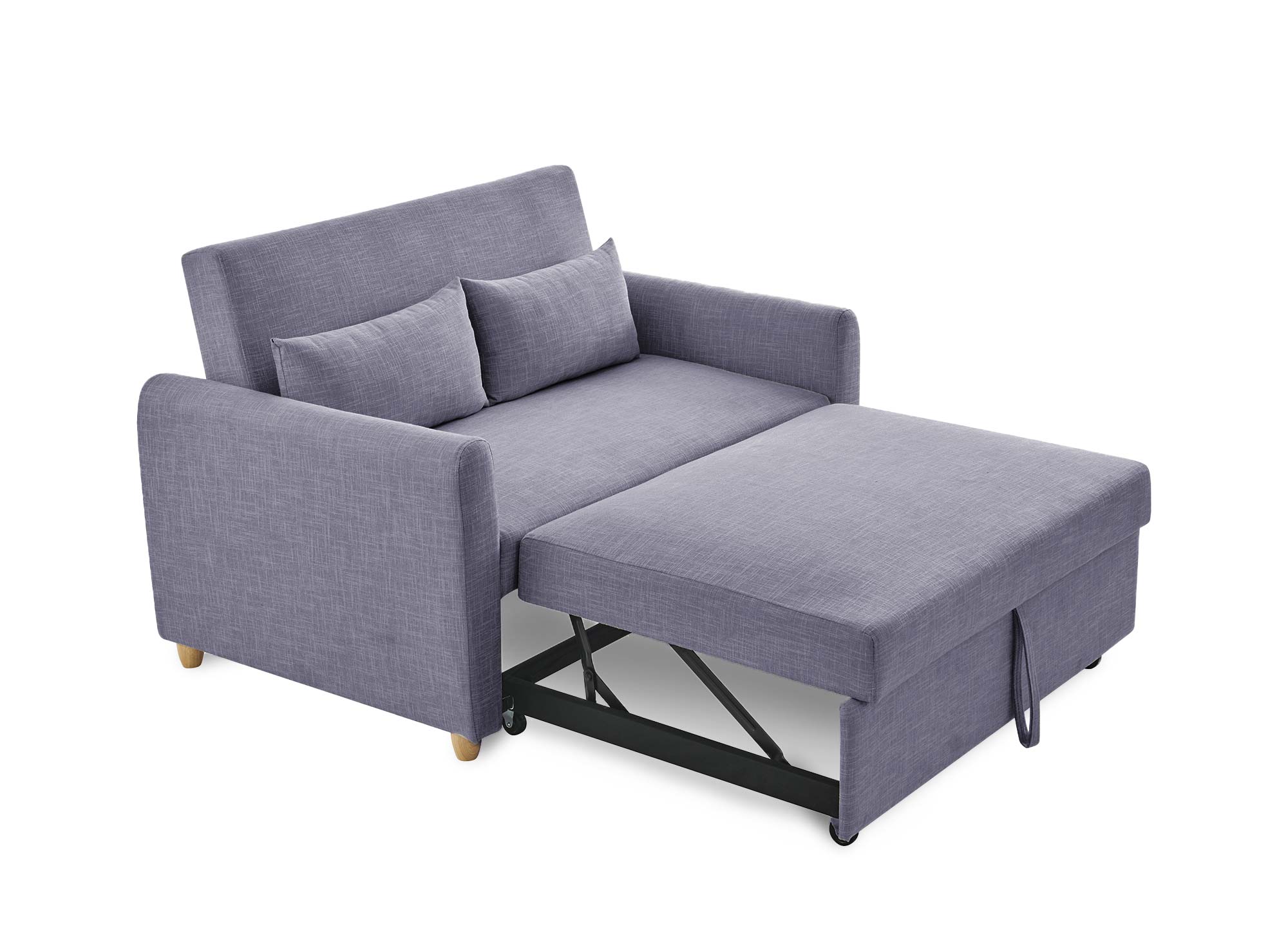Skandinavisches Schlafsofa aus grauem Stoff KALAYA