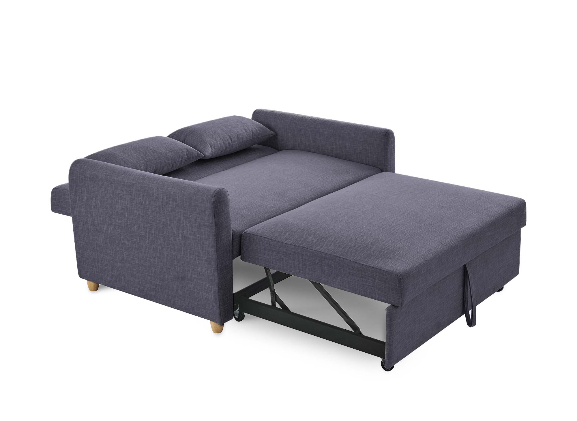 Skandinavisches Schlafsofa aus dunkelgrauem Stoff KALAYA