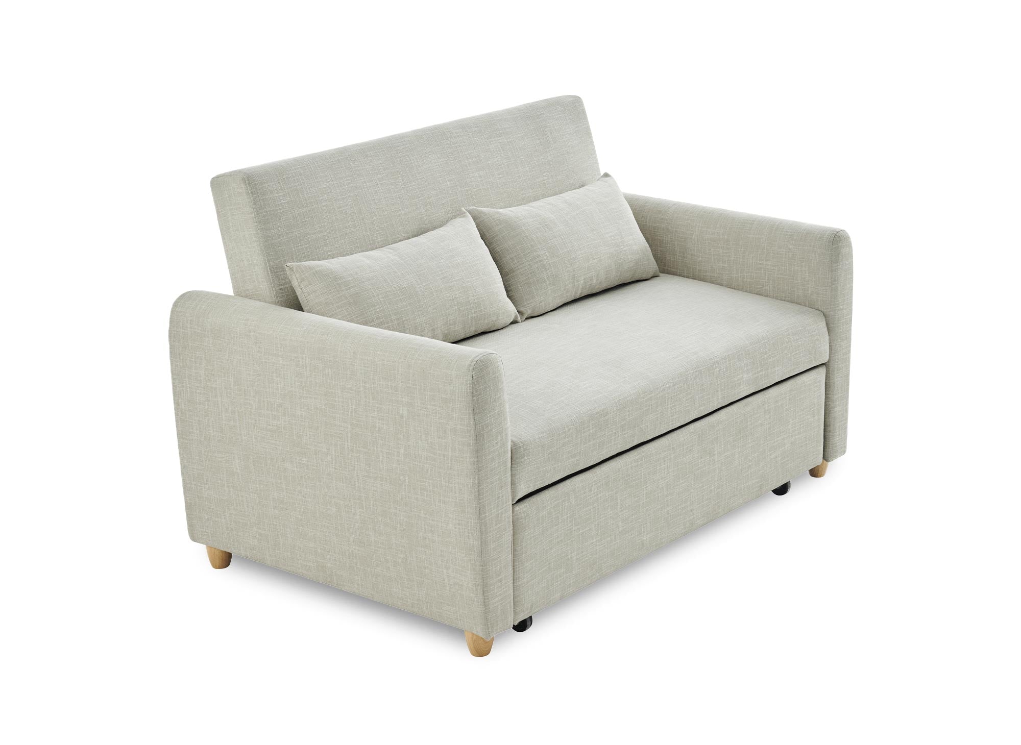 Skandinavisches Schlafsofa aus beigem Stoff KALAYA