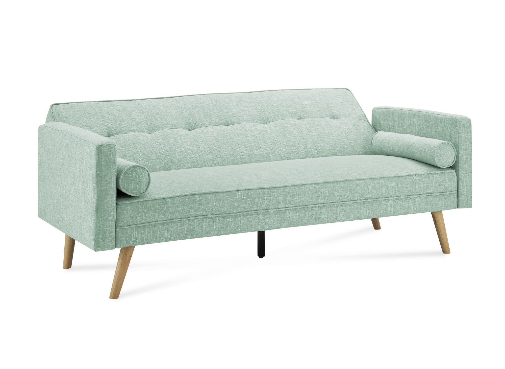TANIA wassergrünes Stoffschlafsofa