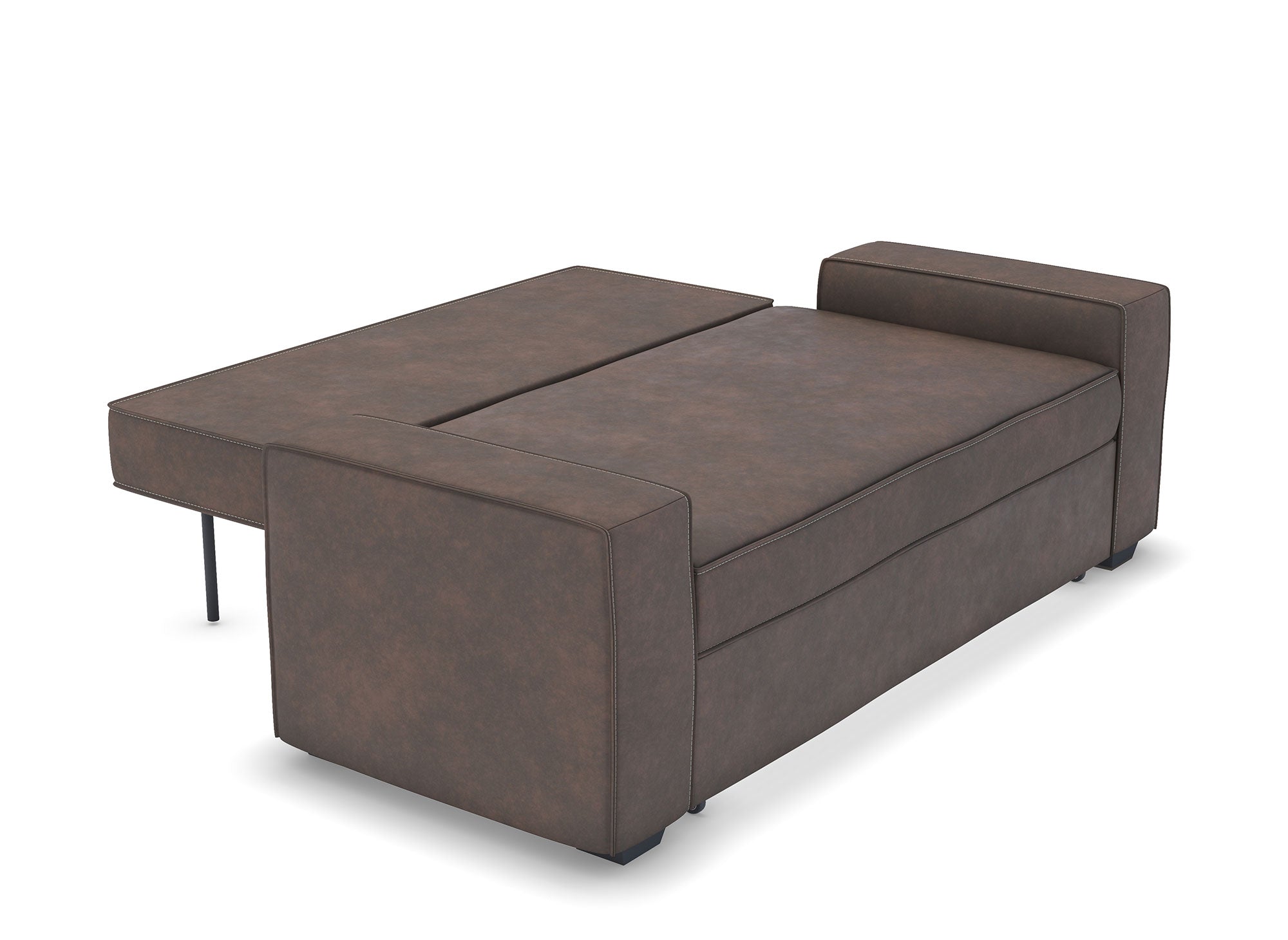 Braunes 3-Sitzer-Schlafsofa JAMES