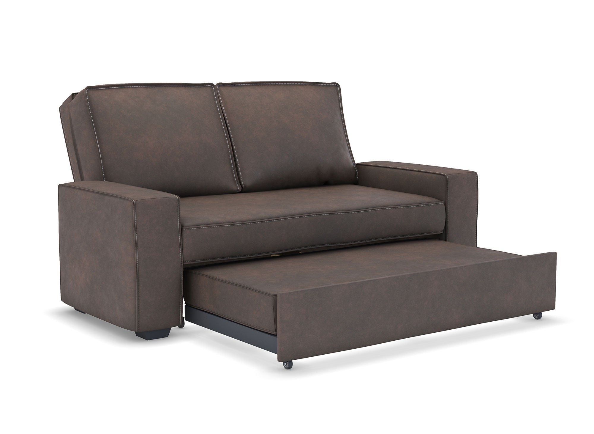 Braunes 3-Sitzer-Schlafsofa JAMES