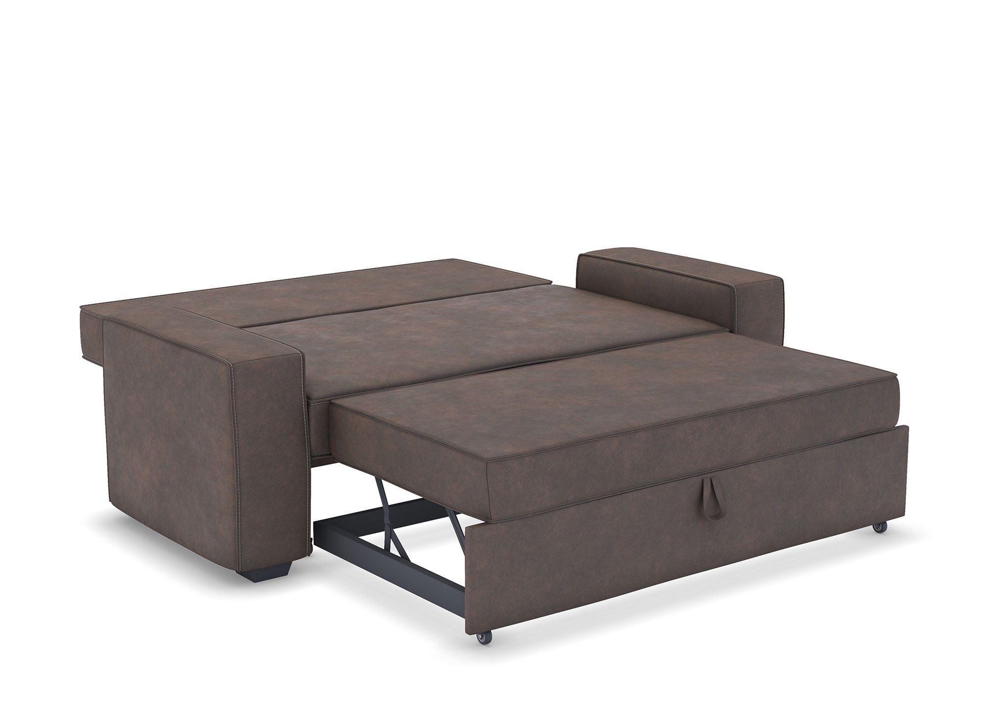 Braunes 3-Sitzer-Schlafsofa JAMES