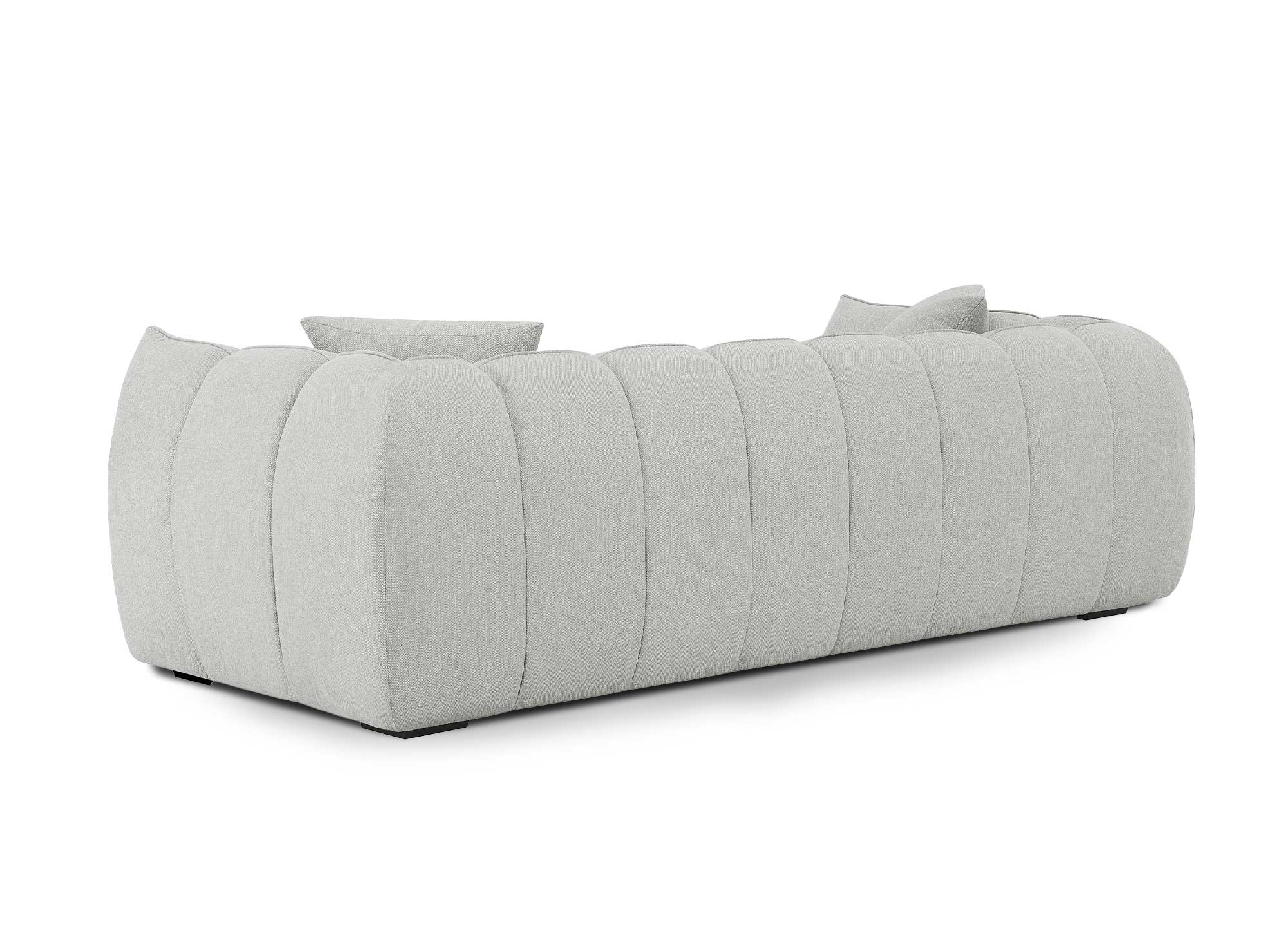 ALISSA 3-Sitzer-Sofa aus grauem Stoff