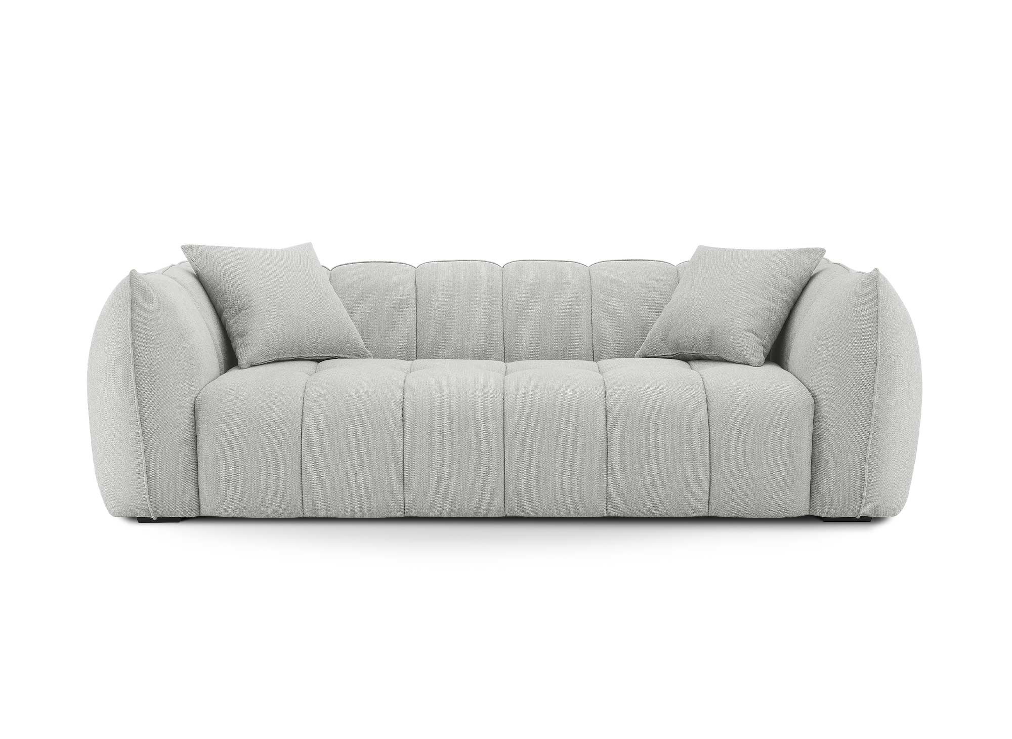 ALISSA 3-Sitzer-Sofa aus grauem Stoff